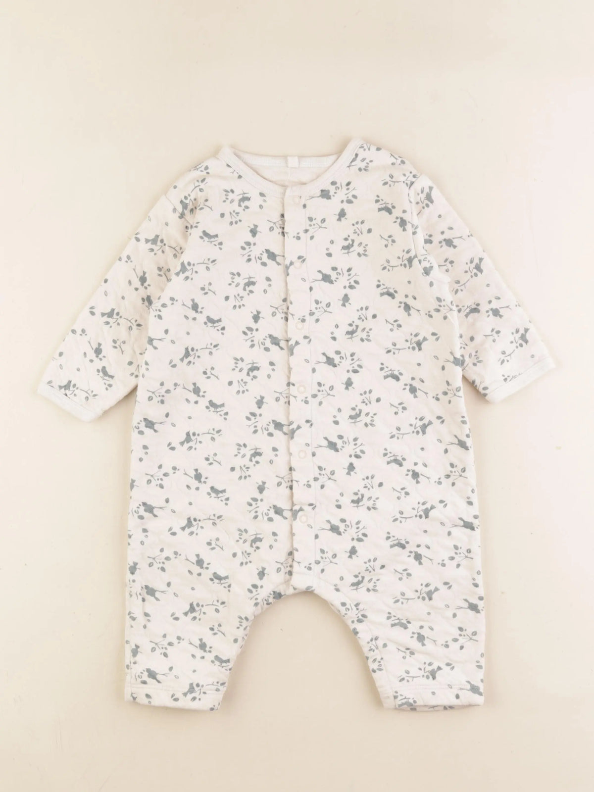 Petit Bateau - combinaison coton blanc - 12 mois