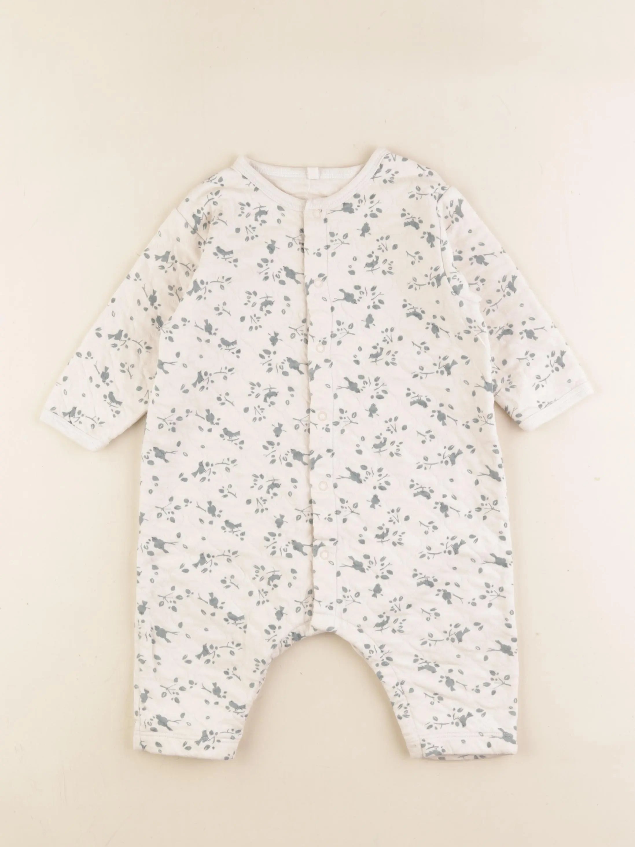 Petit Bateau - combinaison coton blanc - 12 mois