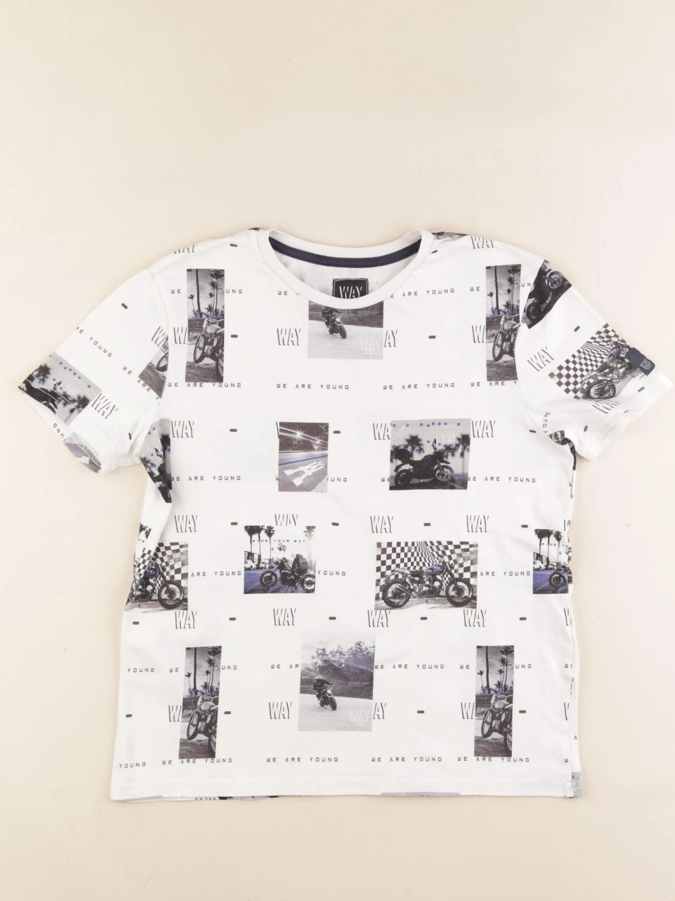 IKKS - tee-shirt blanc, noir - 12 ans