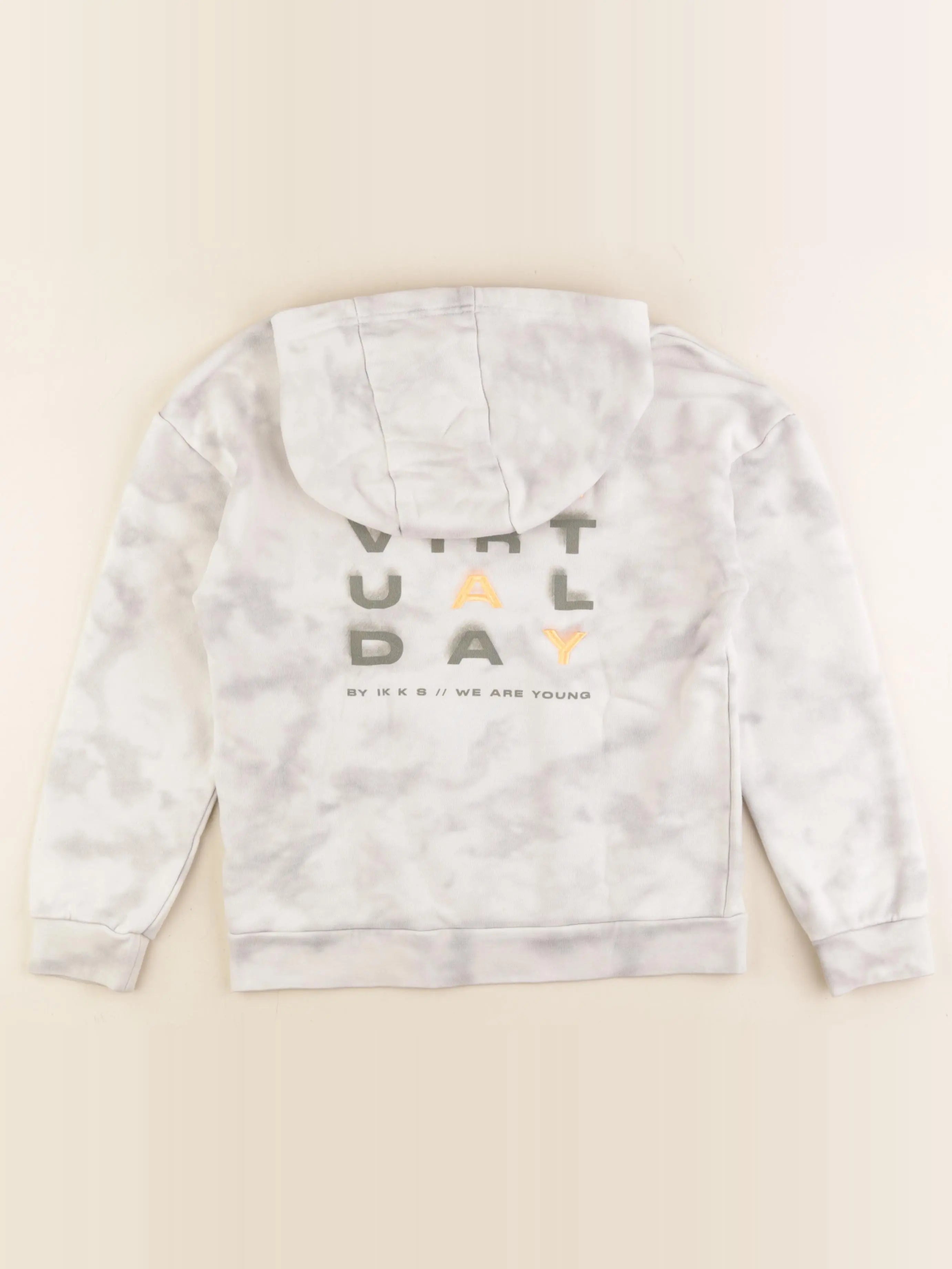 IKKS - sweat beige, gris - 10 ans