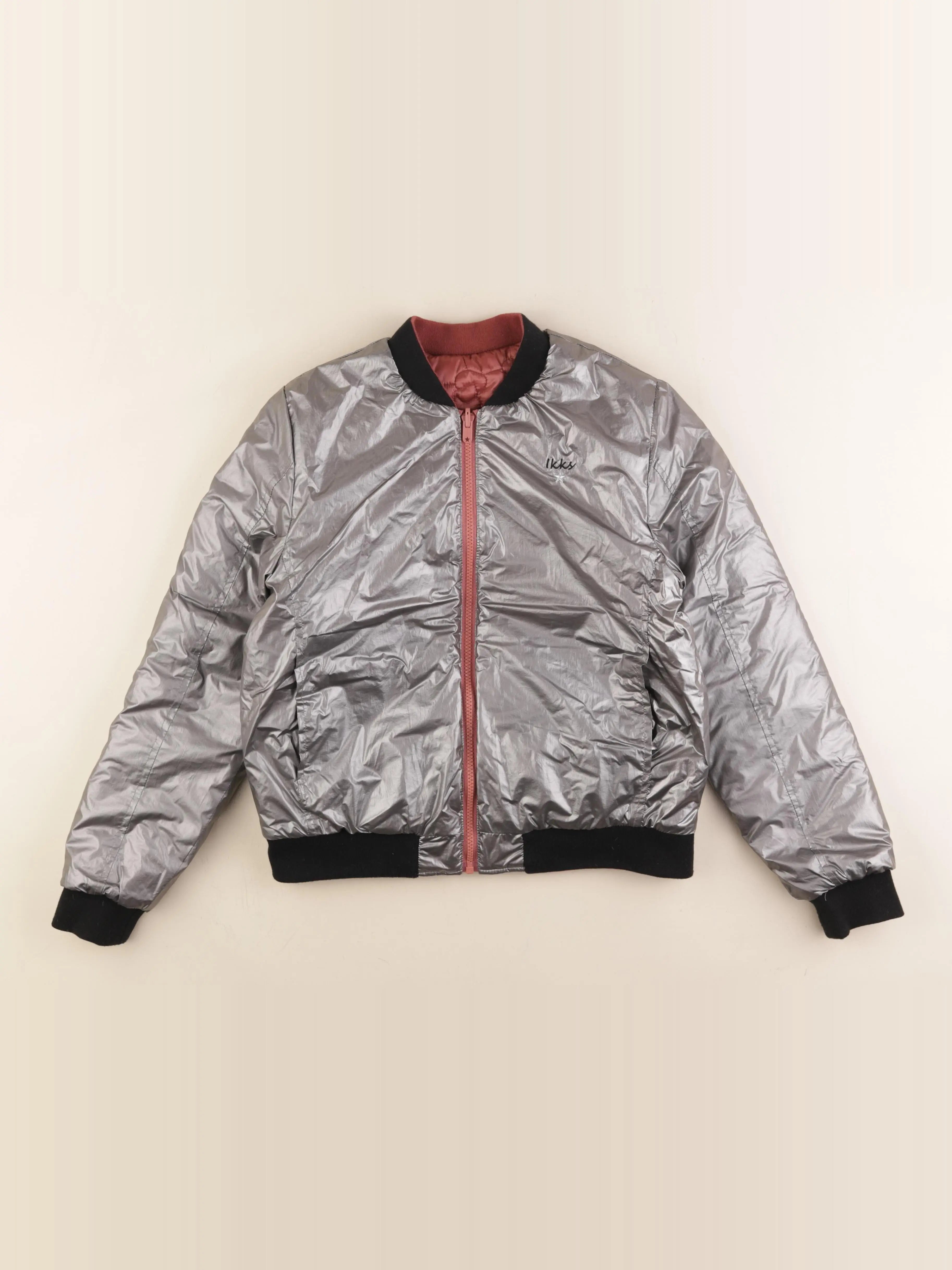 IKKS - doudoune réversible argent - 14 ans