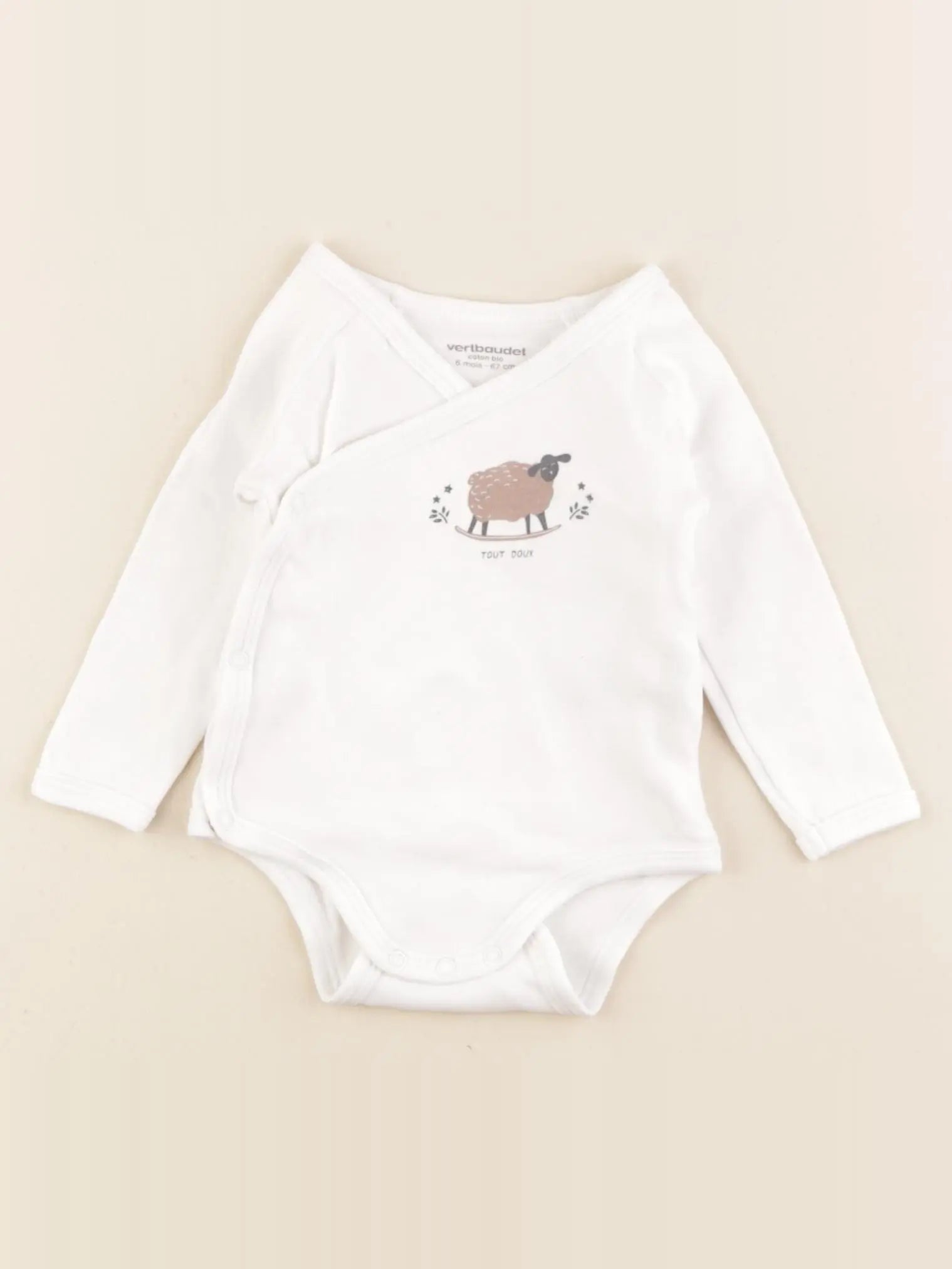 Vertbaudet - body blanc - 6 mois