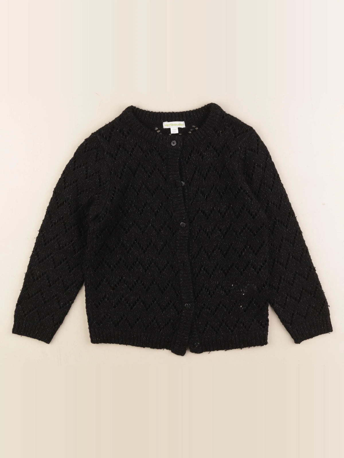 Vertbaudet - gilet noir, argent - 6 ans