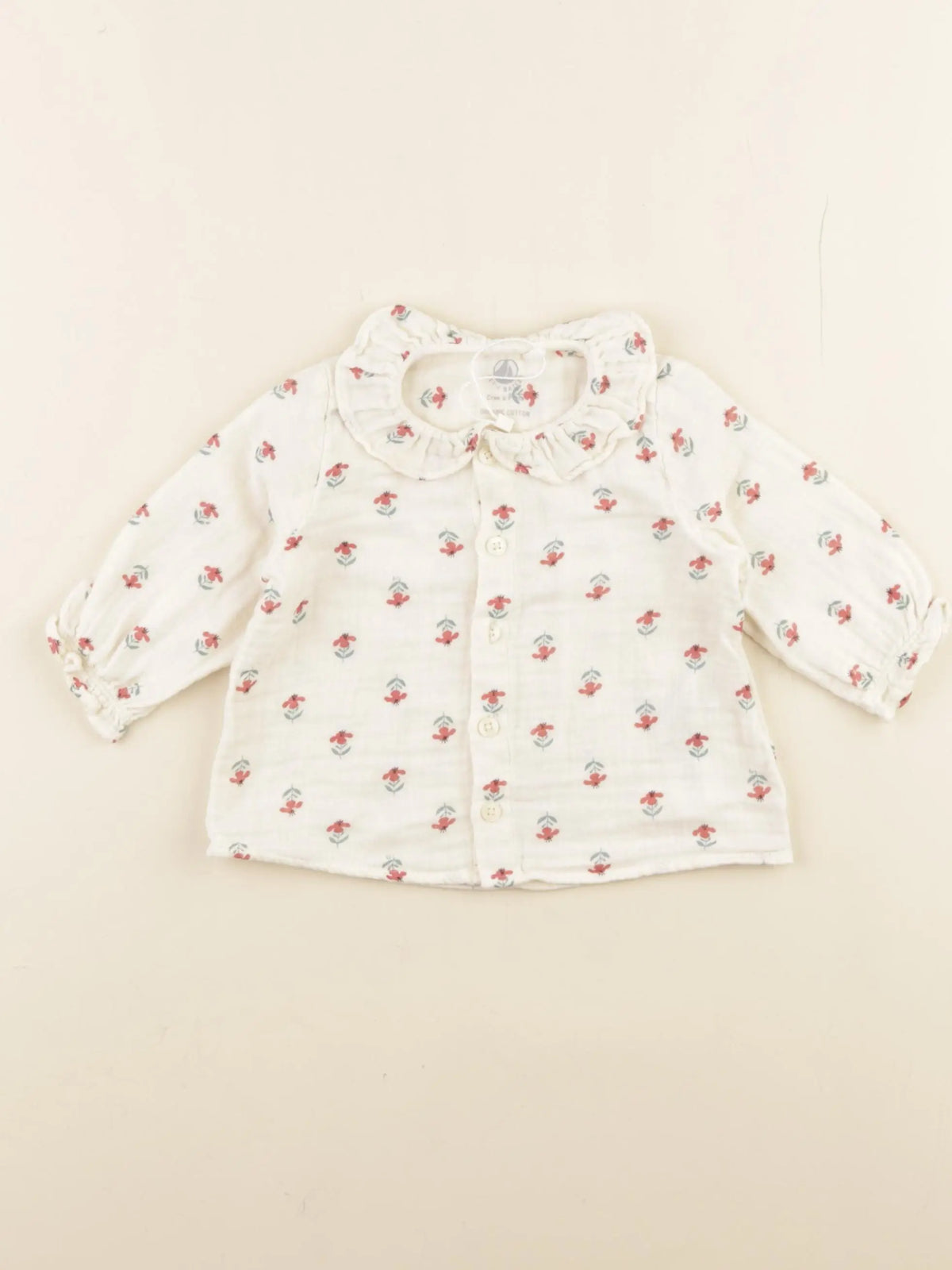 Petit Bateau - blouse beige - 6 mois