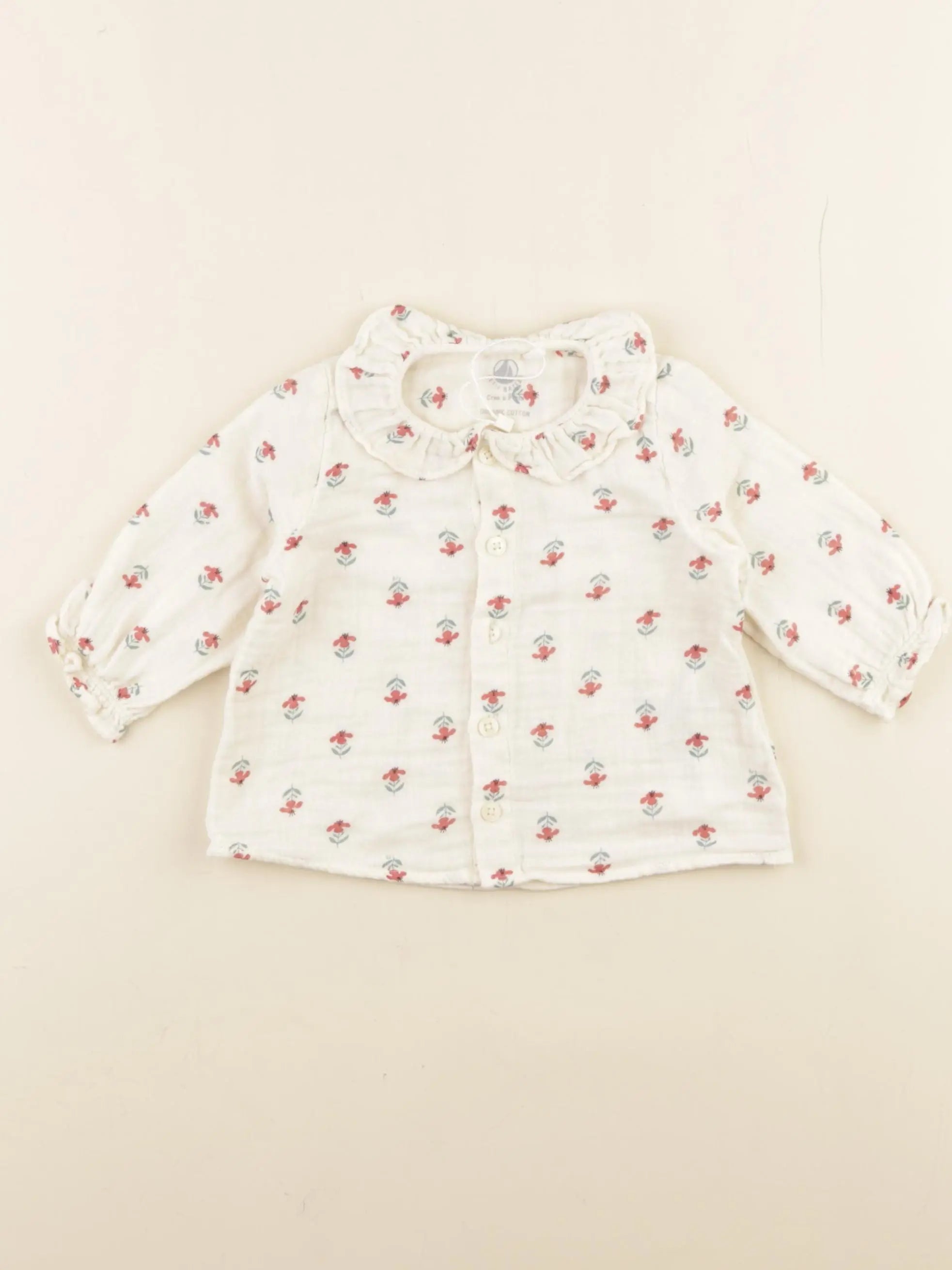 Petit Bateau - blouse beige - 6 mois