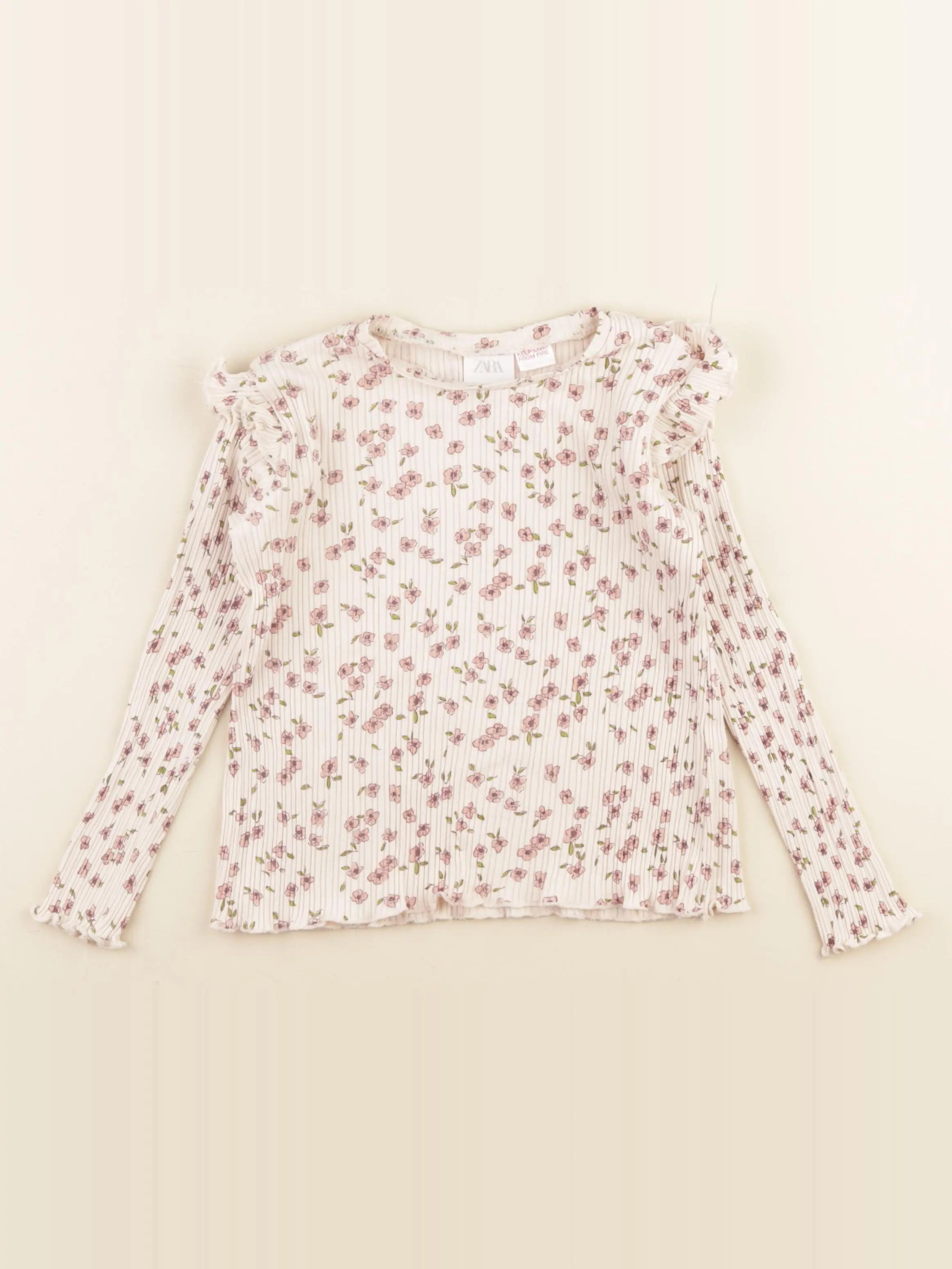 Zara - tee-shirt beige - 5/6 ans