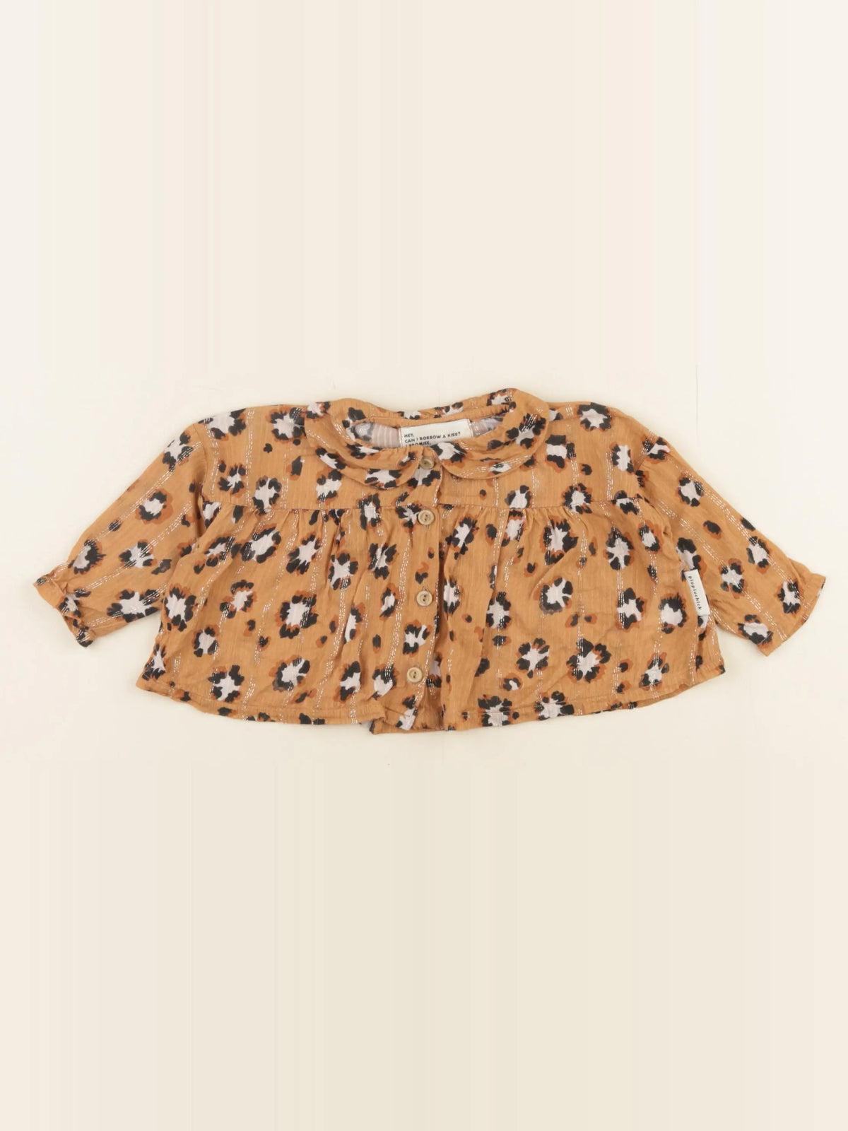 Piupiuchick - blouse marron - 3 mois