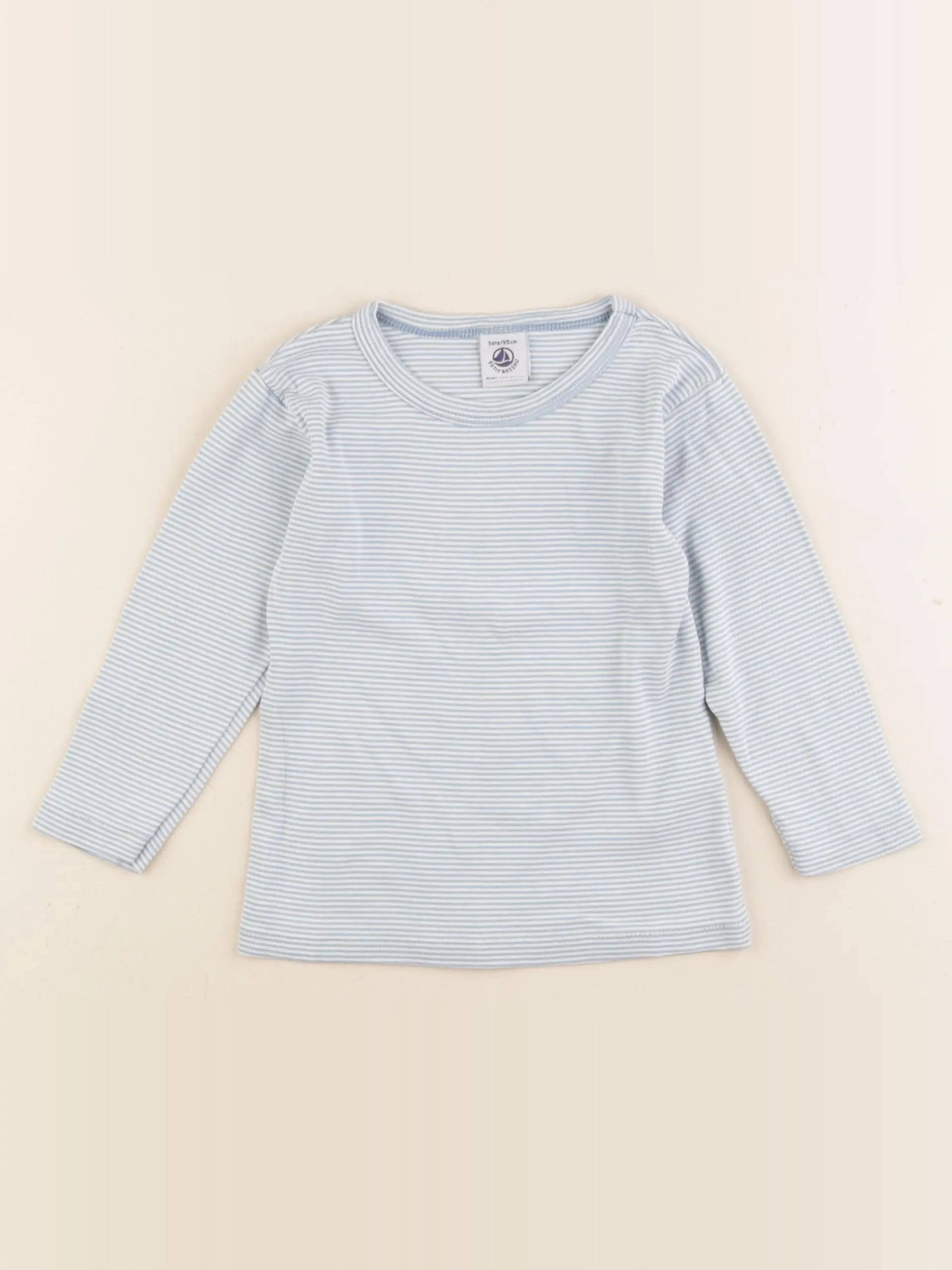 Petit Bateau - maillot de corps bleu - 3 ans