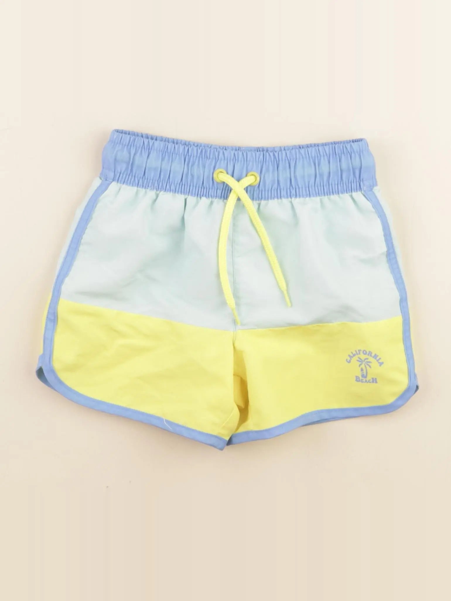 Vertbaudet - maillot de bain jaune, bleu - 3 ans