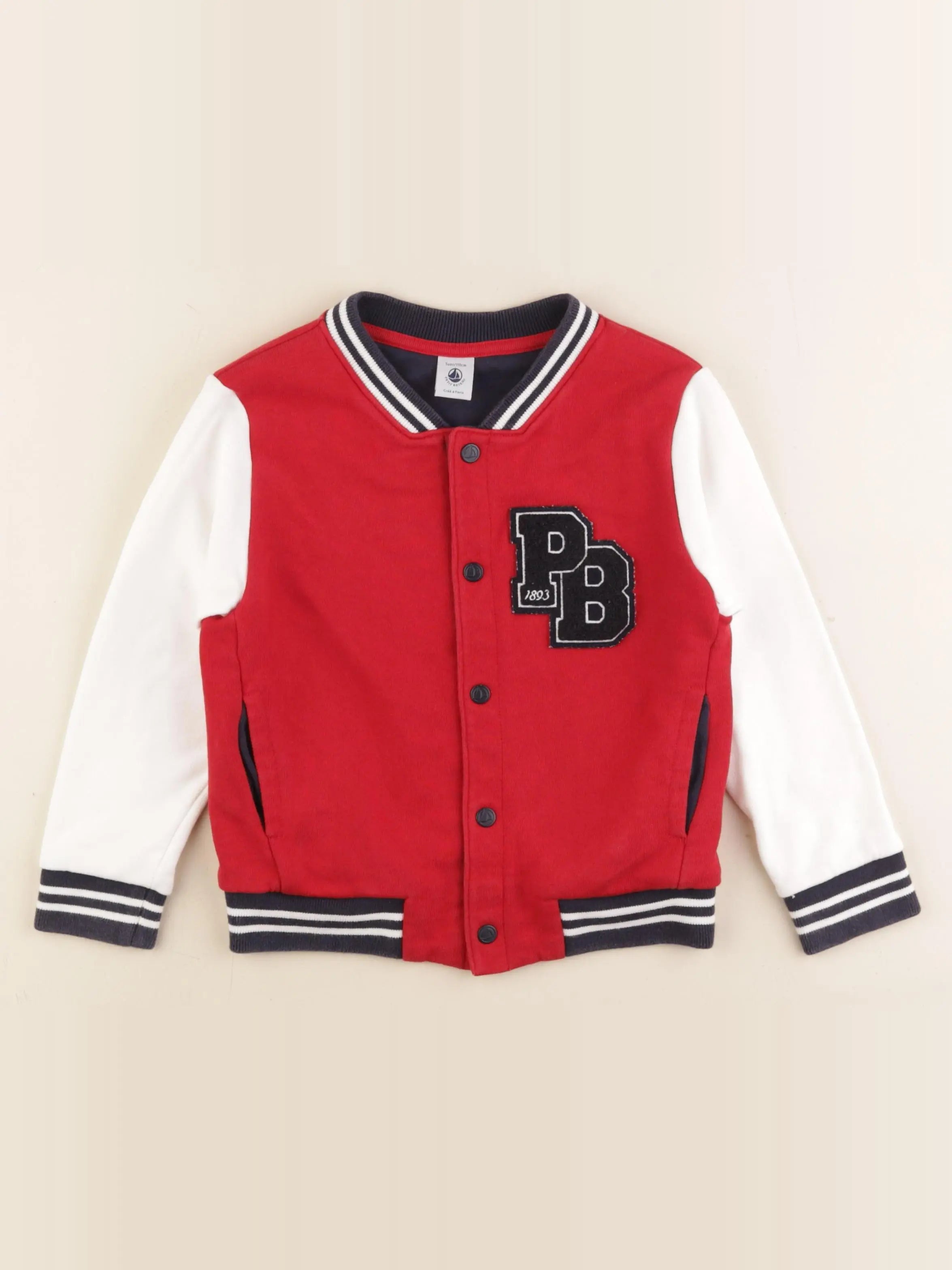 Petit Bateau - sweat rouge - 5 ans