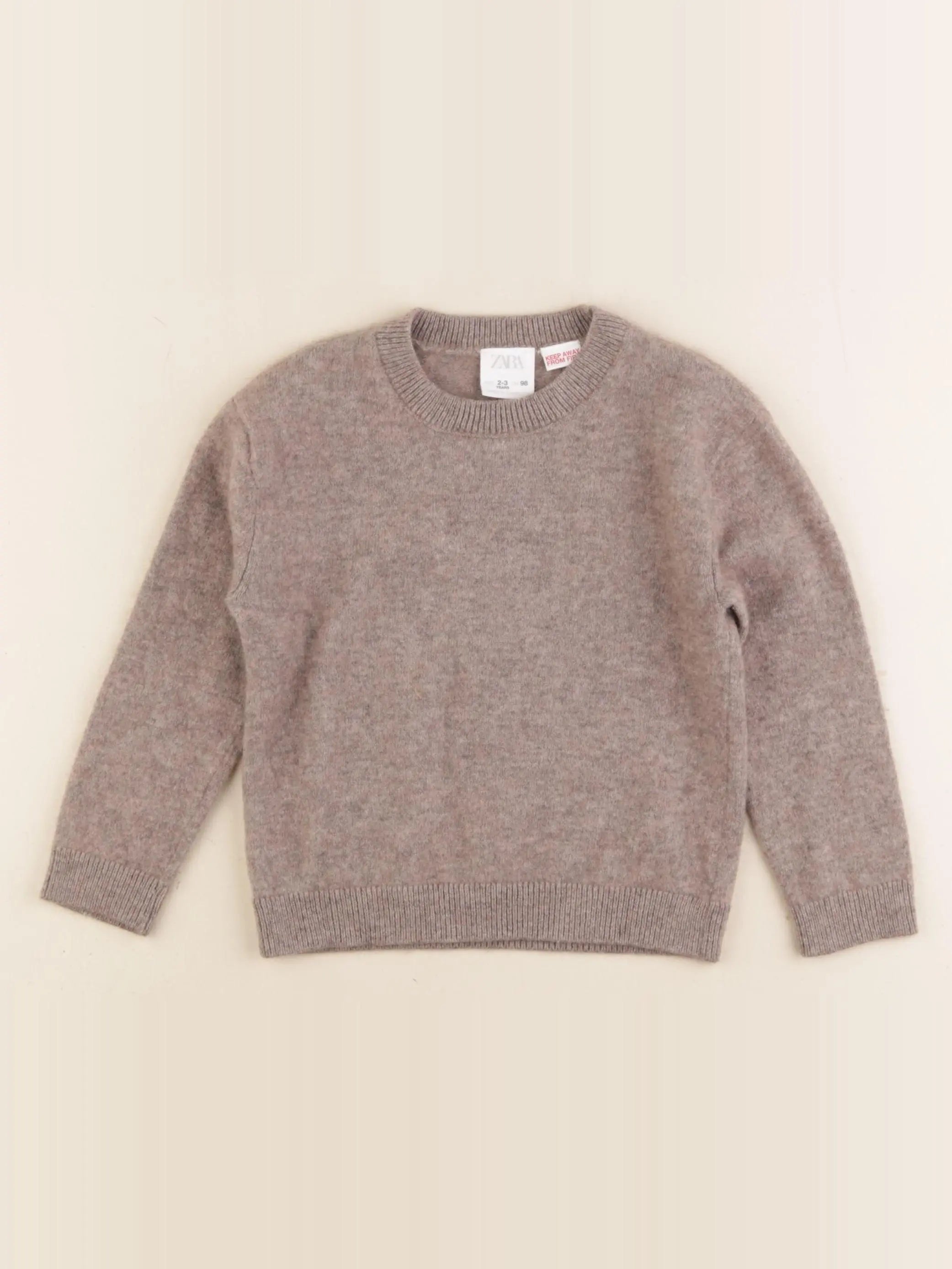 Zara - pull beige - 2/3 ans