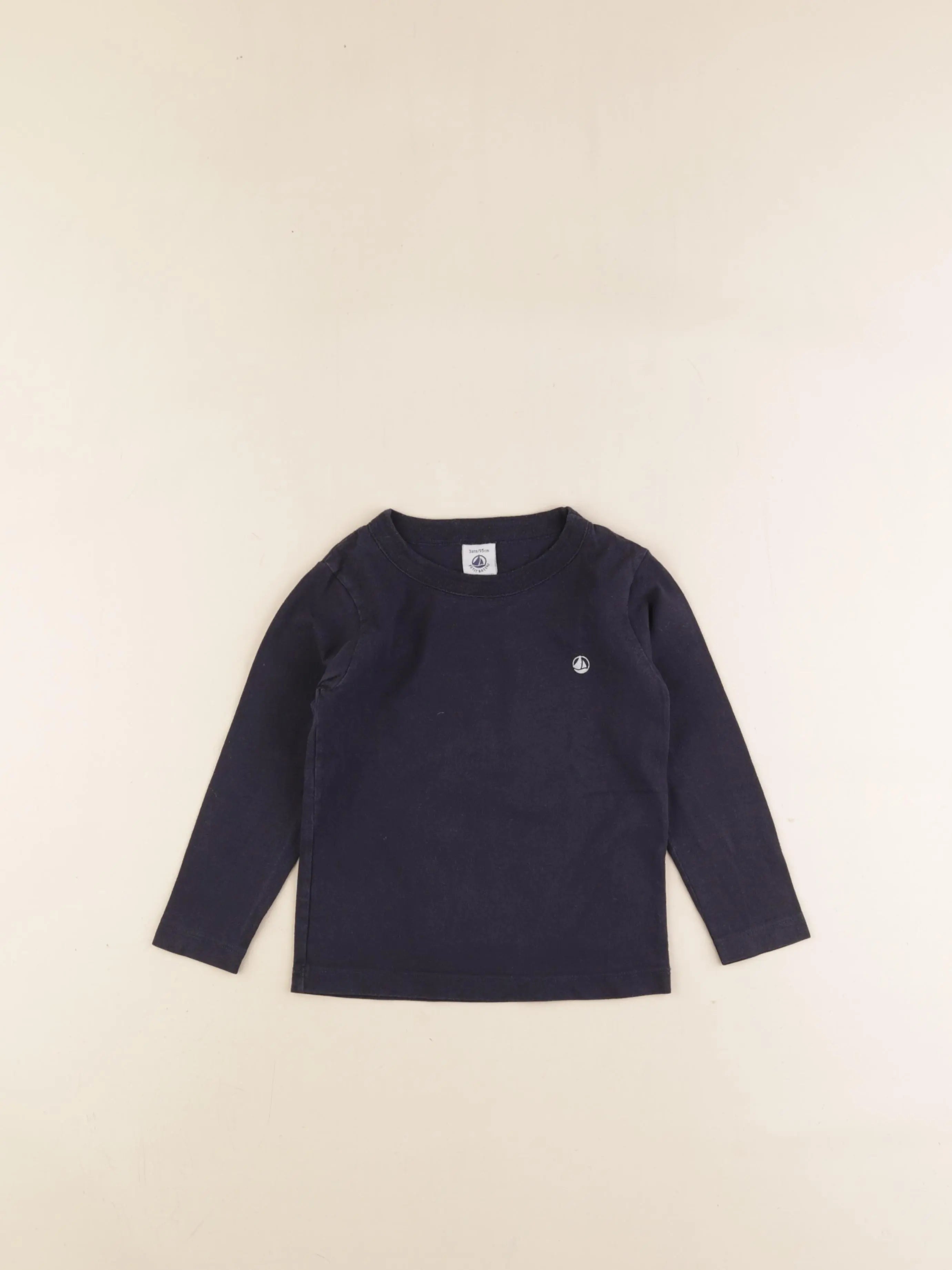 Petit Bateau - tee-shirt bleu - 3 ans