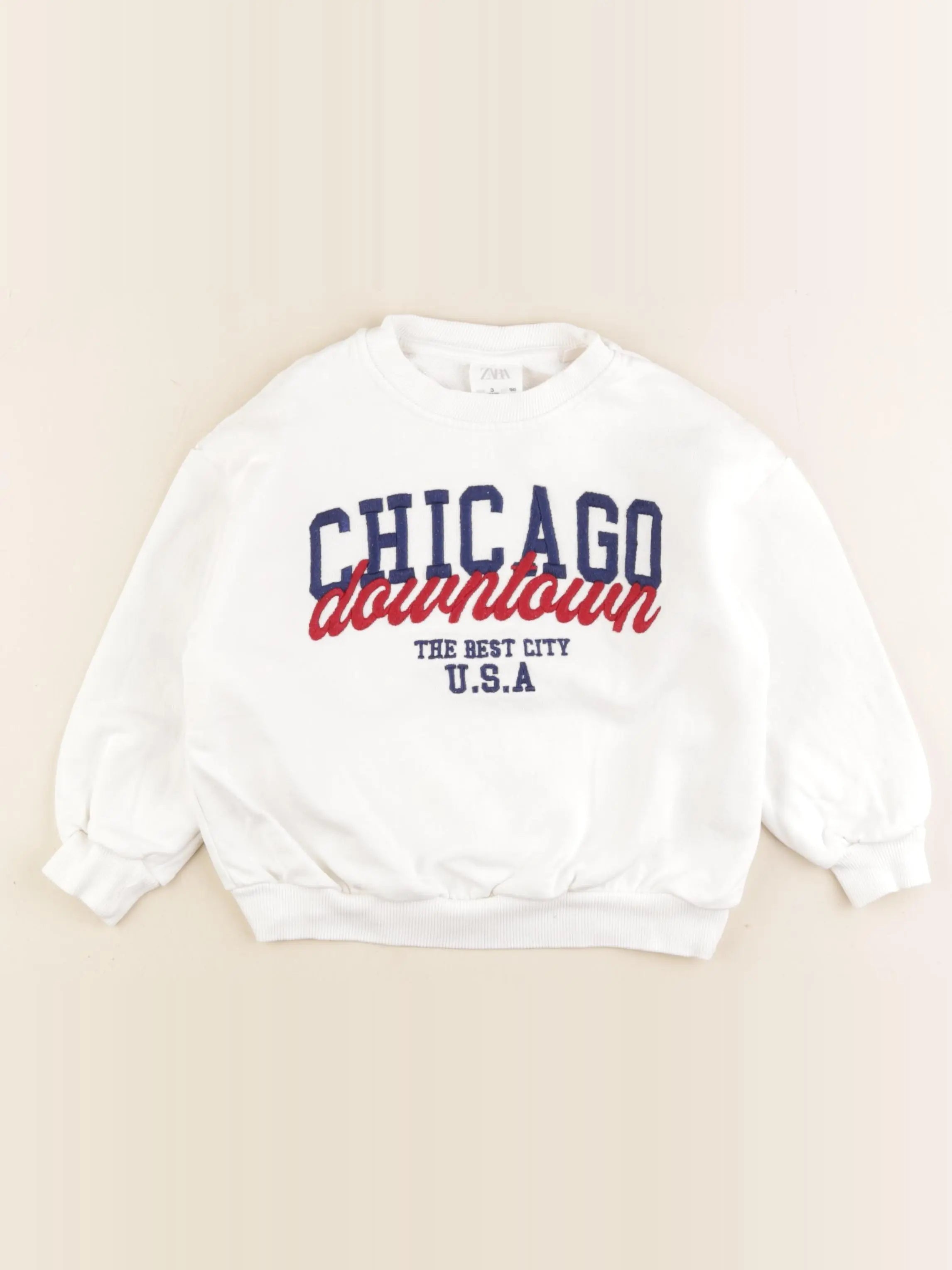 Zara - sweat blanc - 3 ans