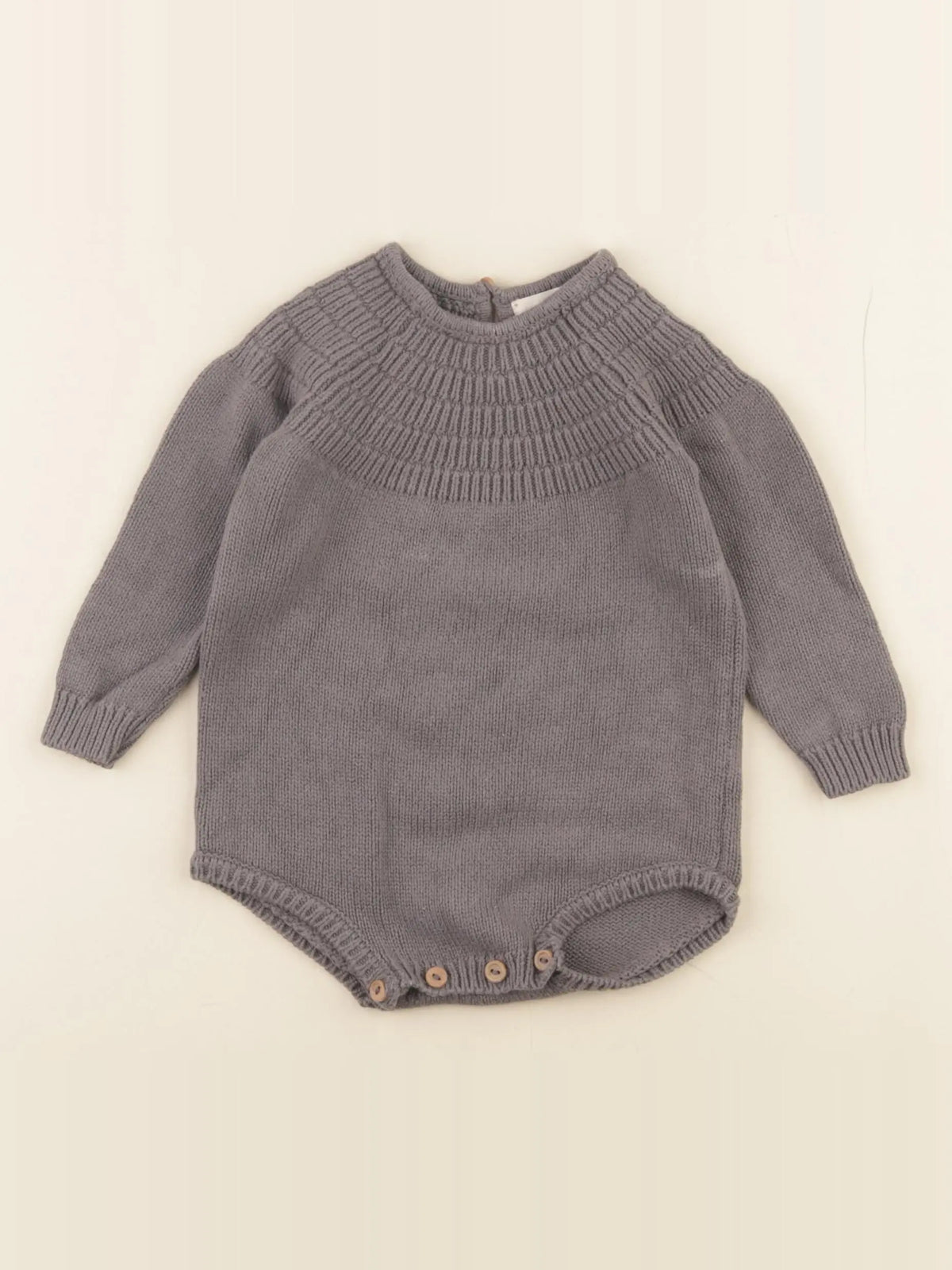 Quincy Mae - combinaison gris - 6/12 mois