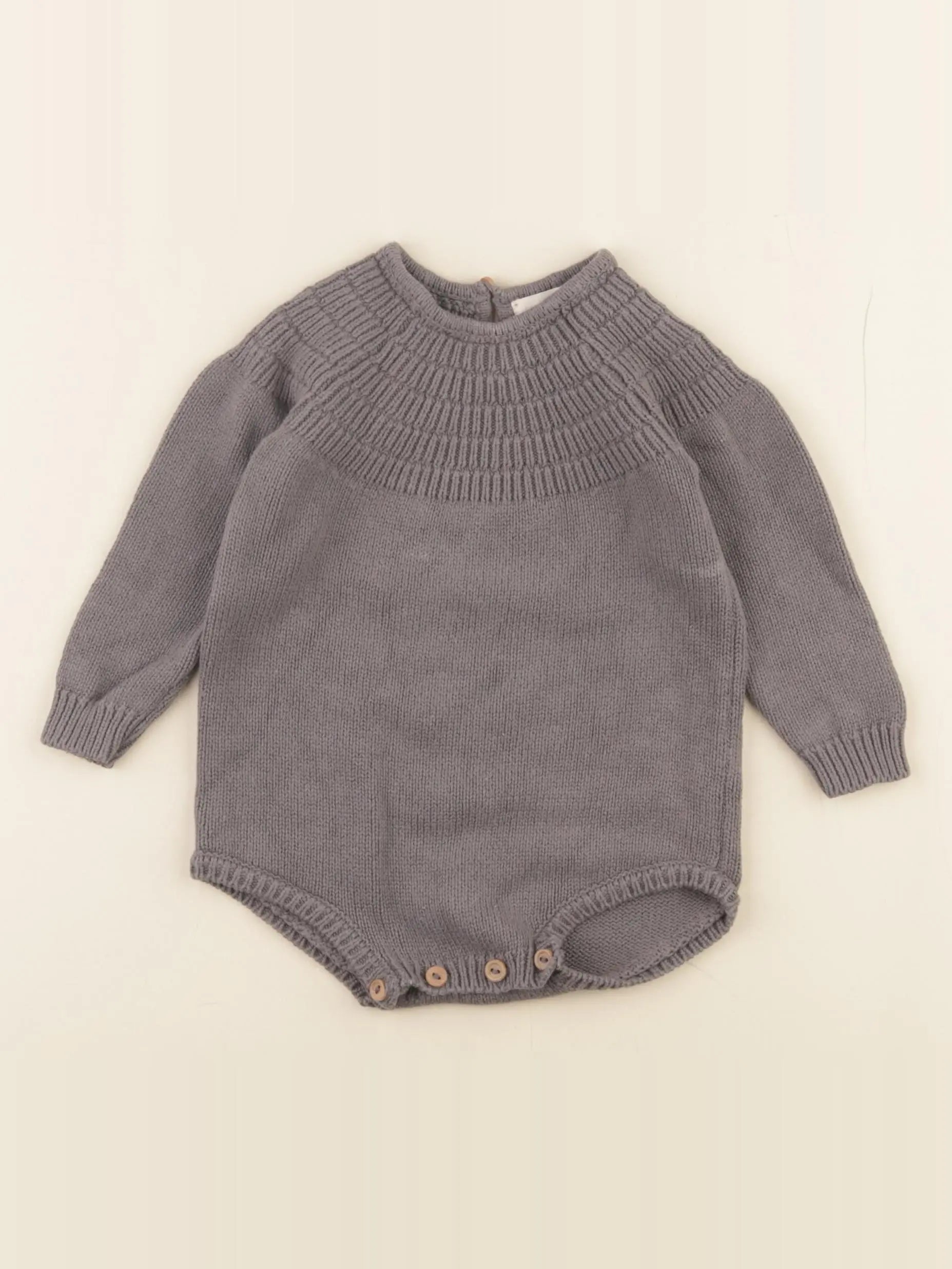 Quincy Mae - combinaison gris - 6/12 mois