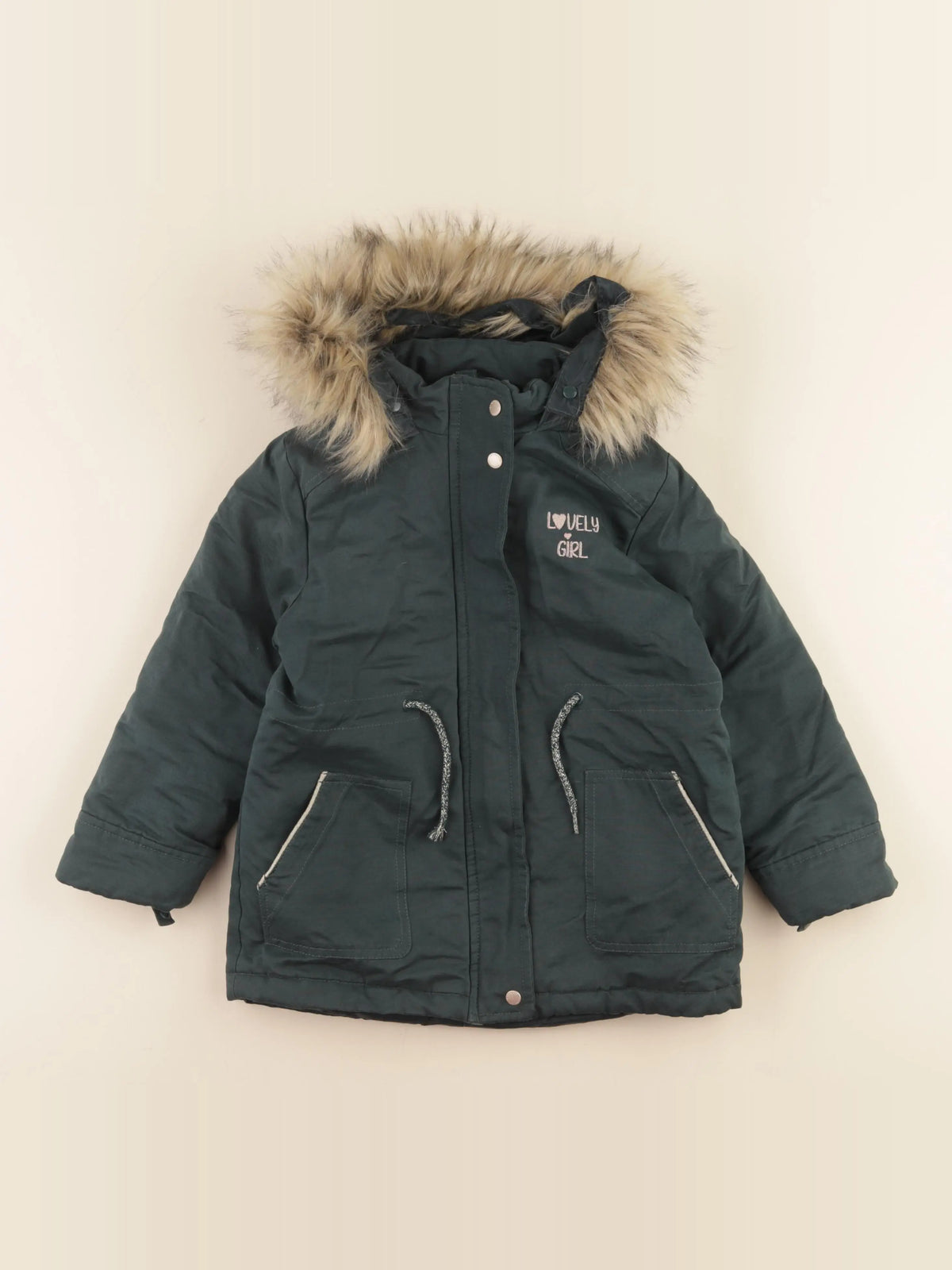 Vertbaudet - parka vert - 5 ans
