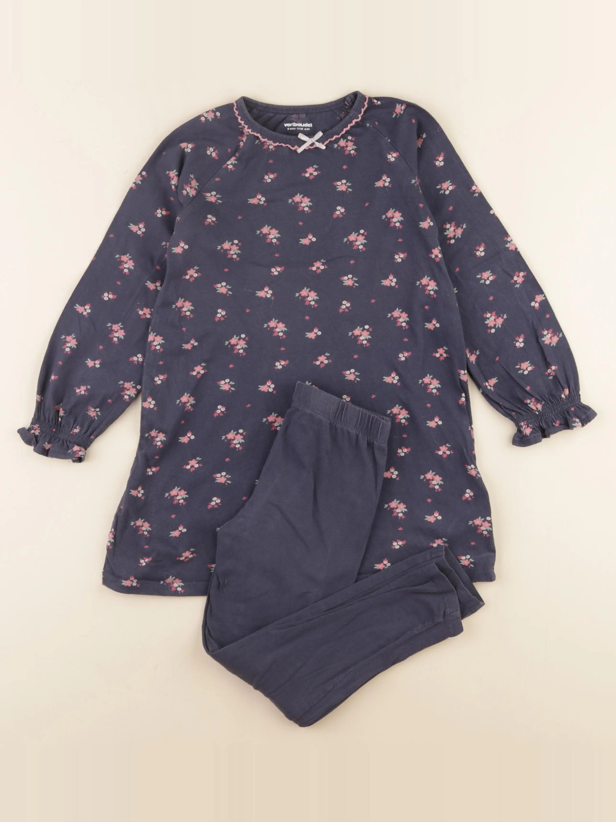 Vertbaudet - pyjama coton bleu - 5 ans