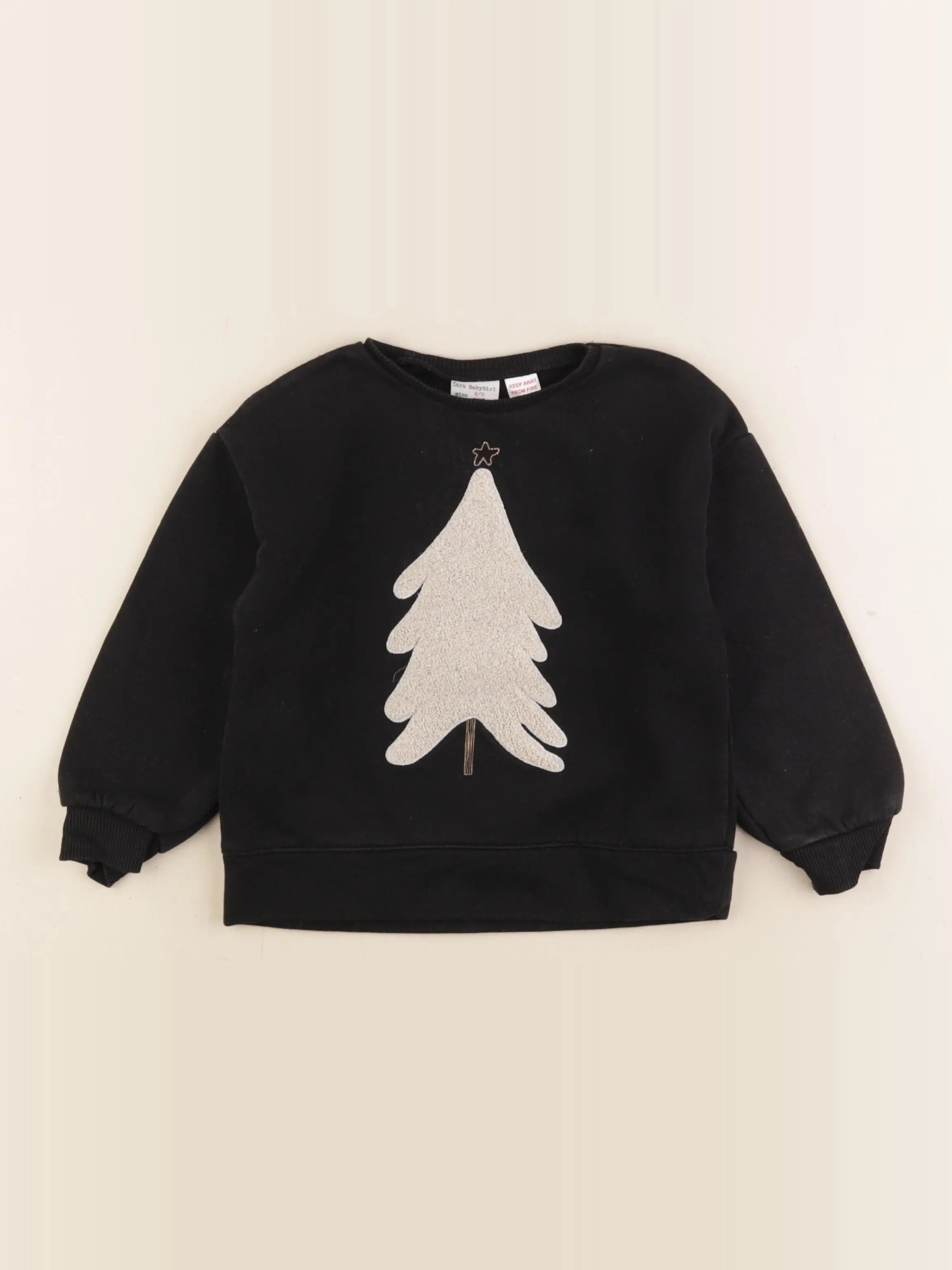 Zara - sweat noir - 2/3 ans