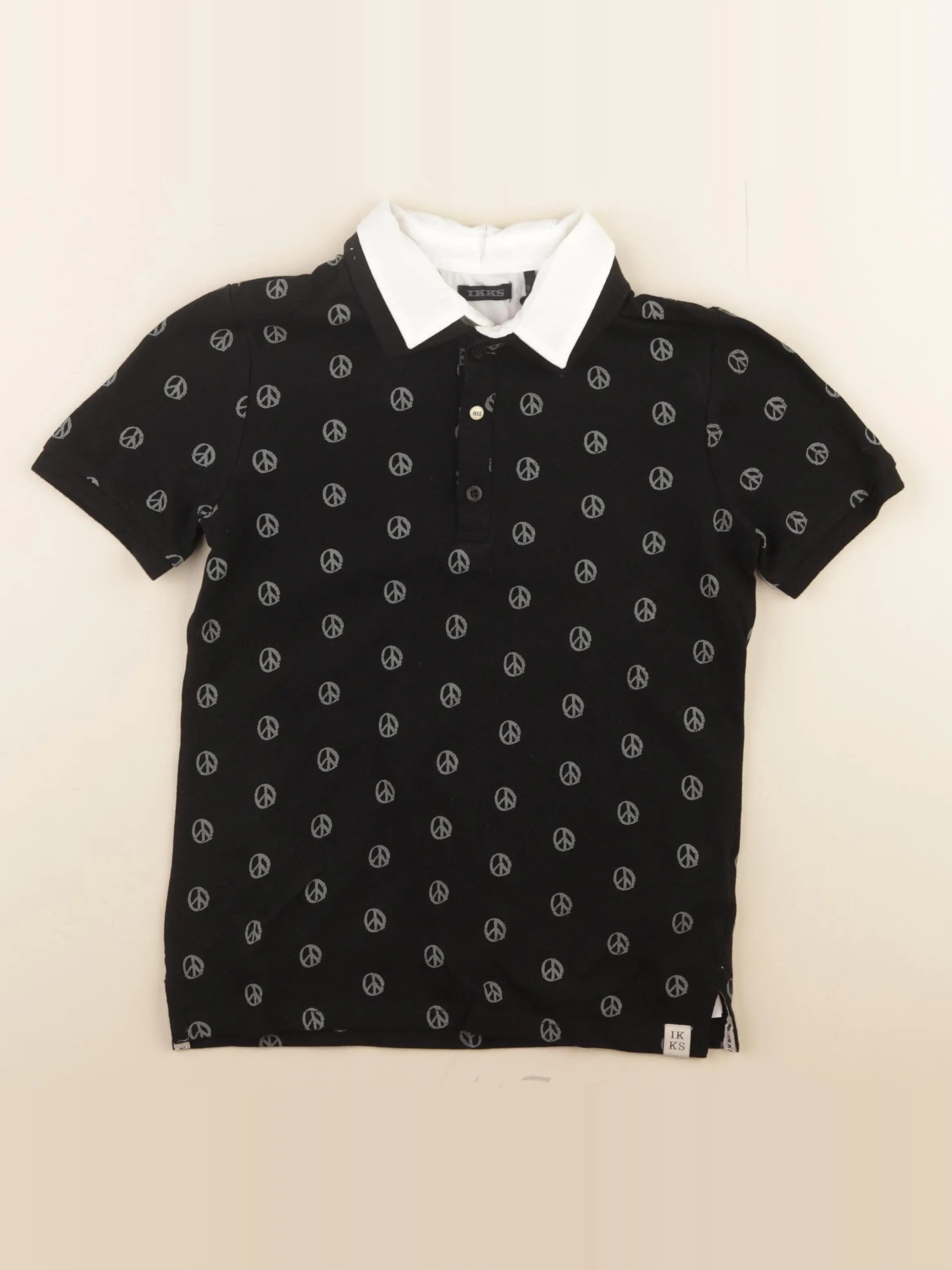 IKKS - polo noir - 8 ans