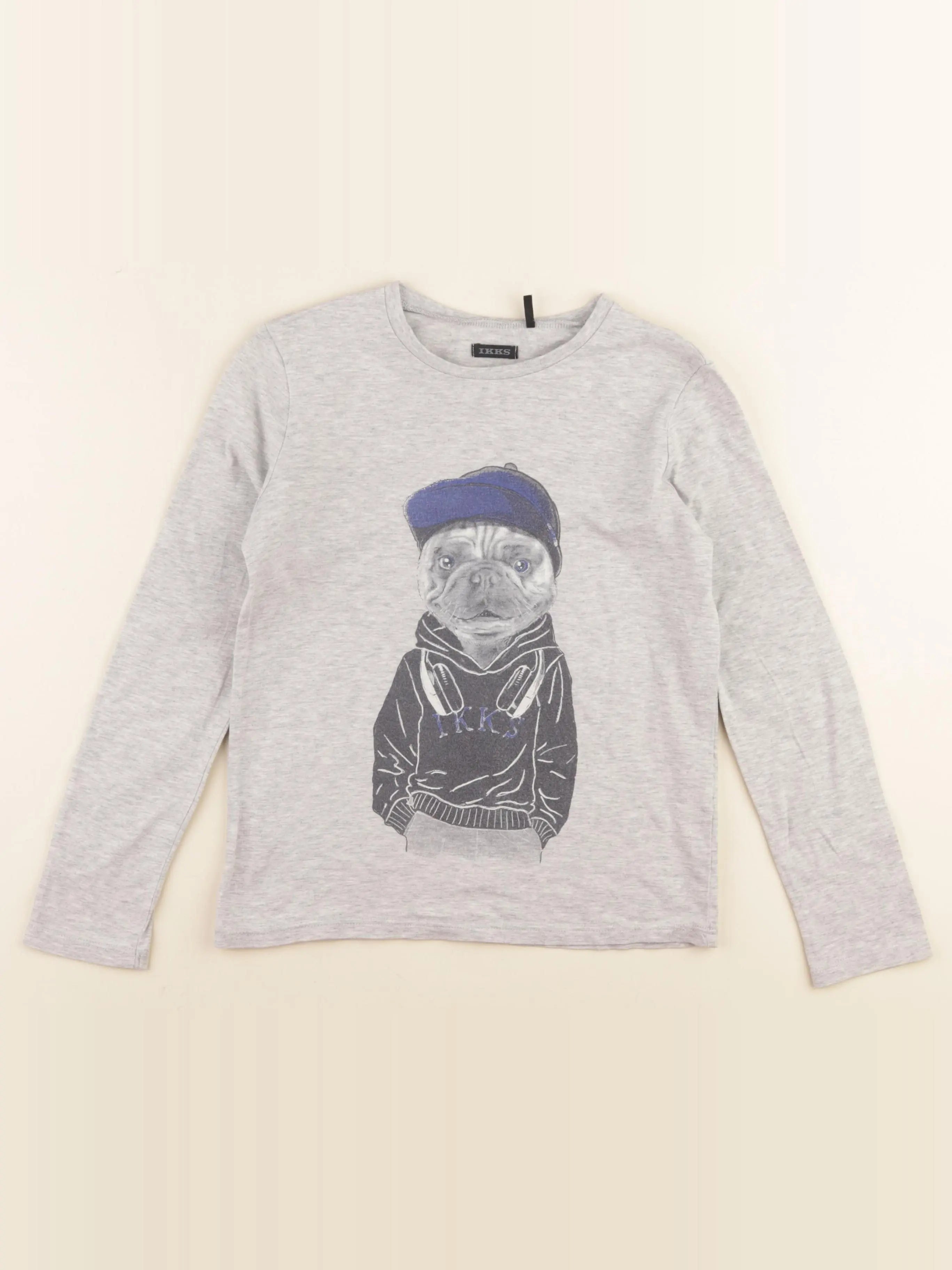IKKS - tee-shirt gris - 8 ans