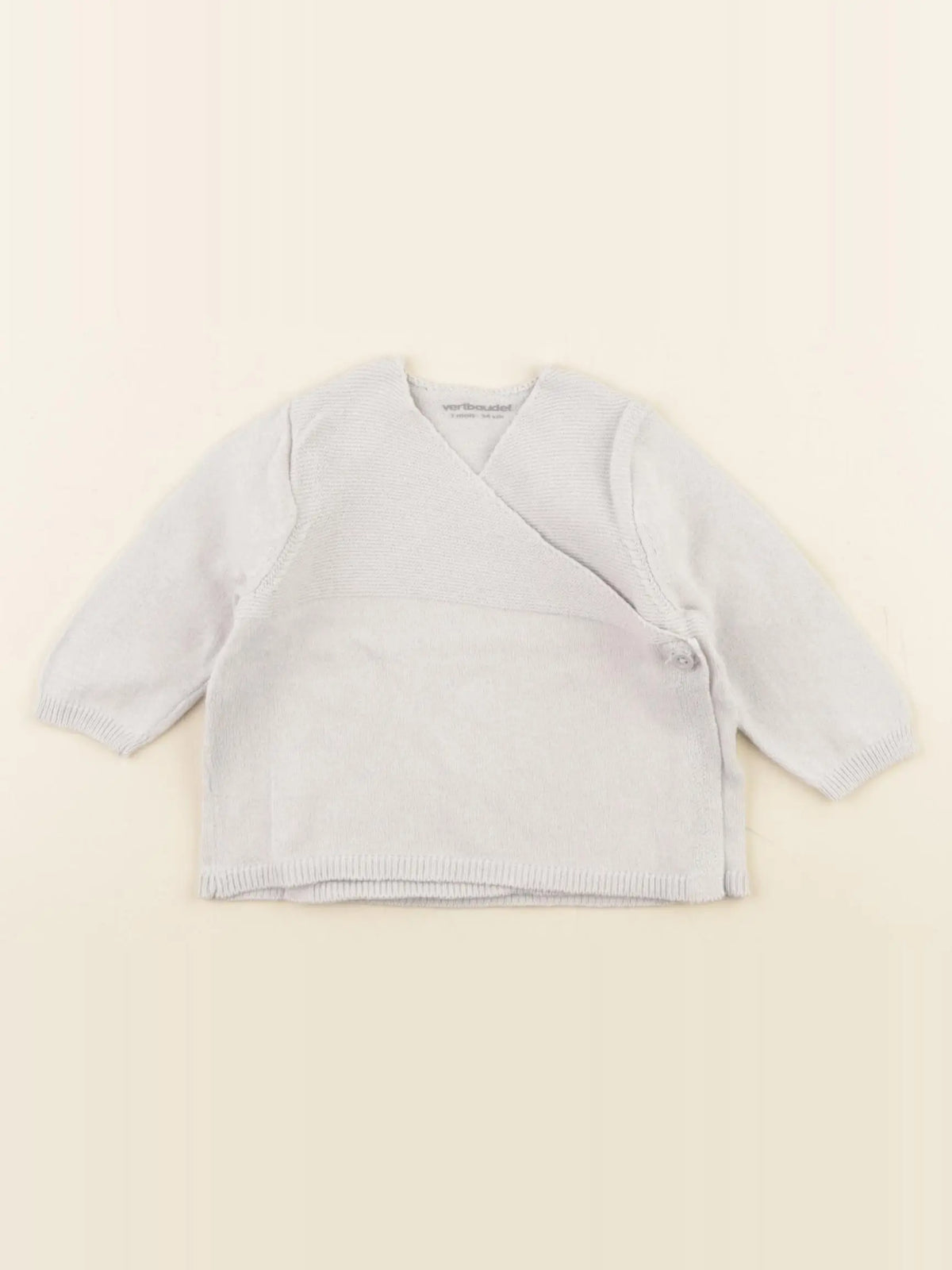 Vertbaudet - gilet gris - 1 mois