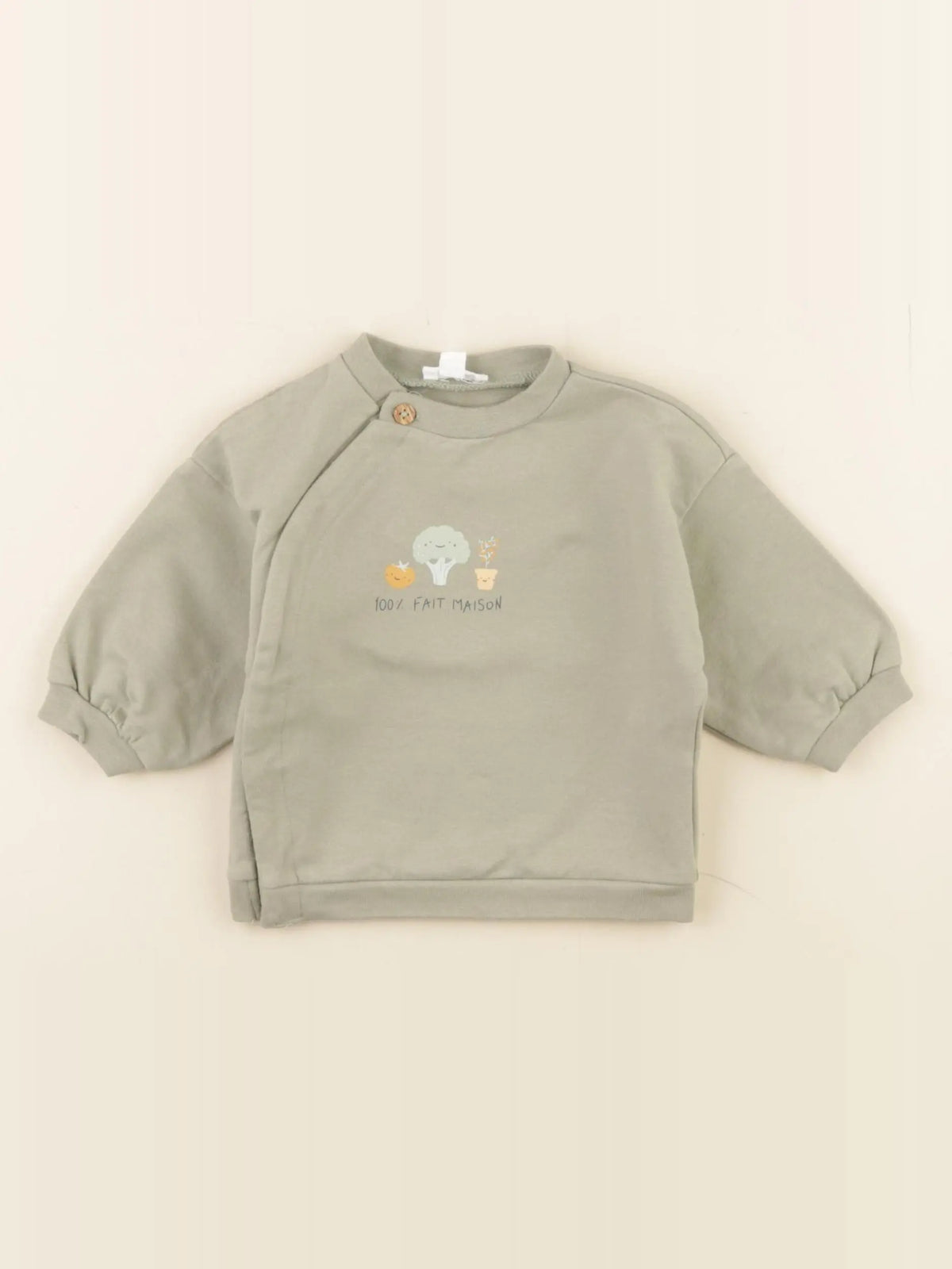 Vertbaudet - sweat vert - 3 mois