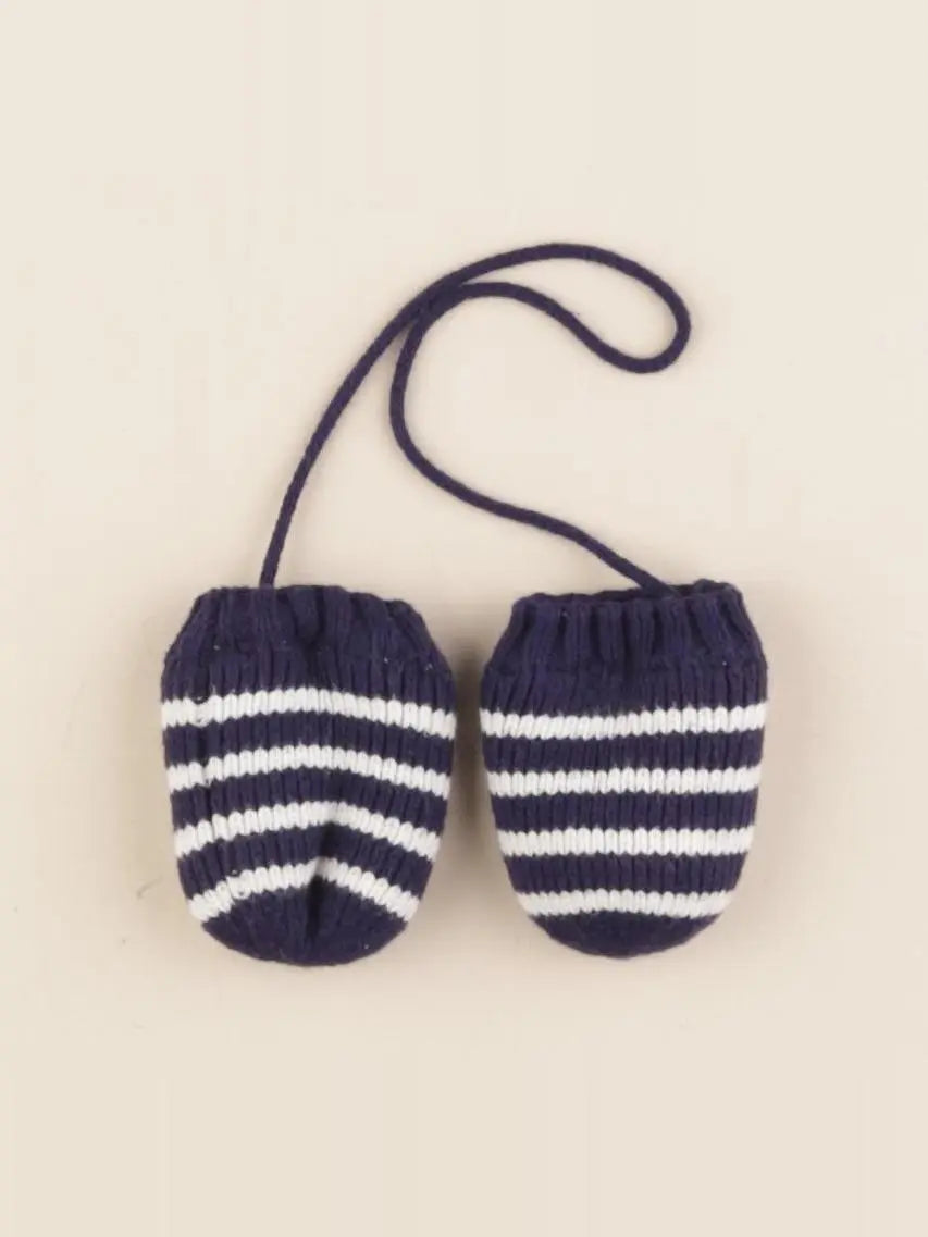 Cyrillus - moufles bleu, blanc - 3 mois