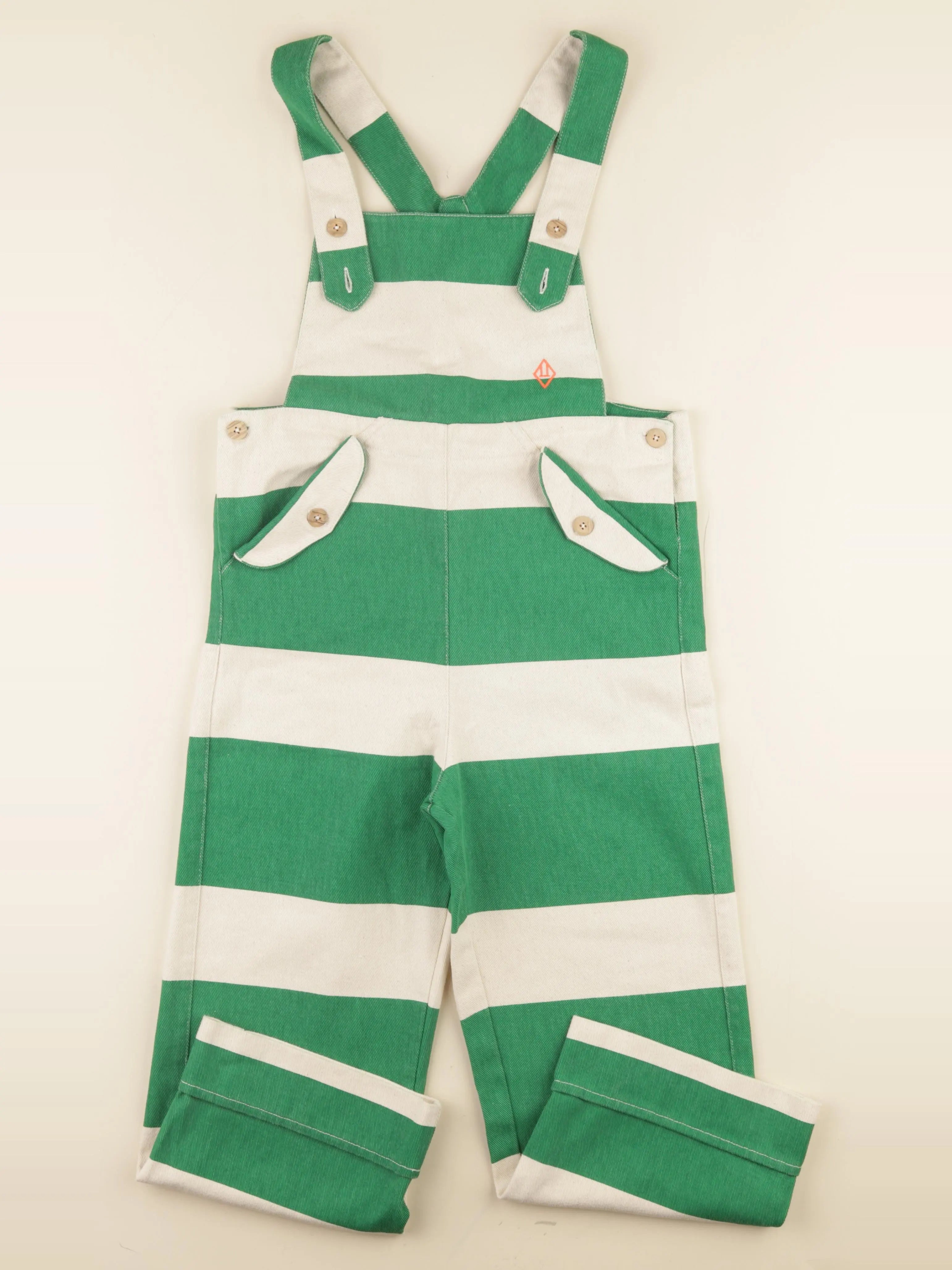 The animals observatory - salopette beige, vert - 10 ans