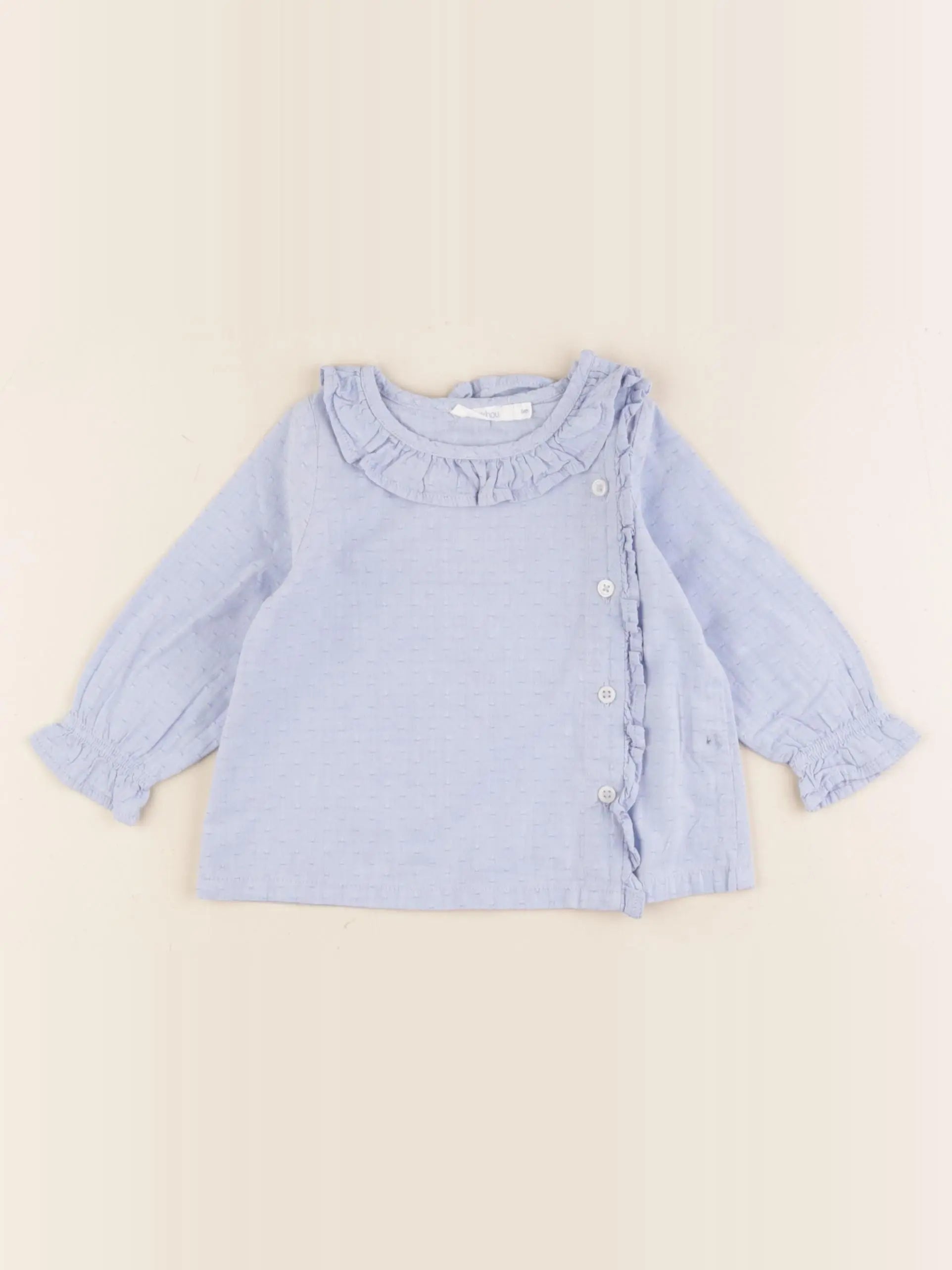 Boutchou - blouse bleu - 6 mois