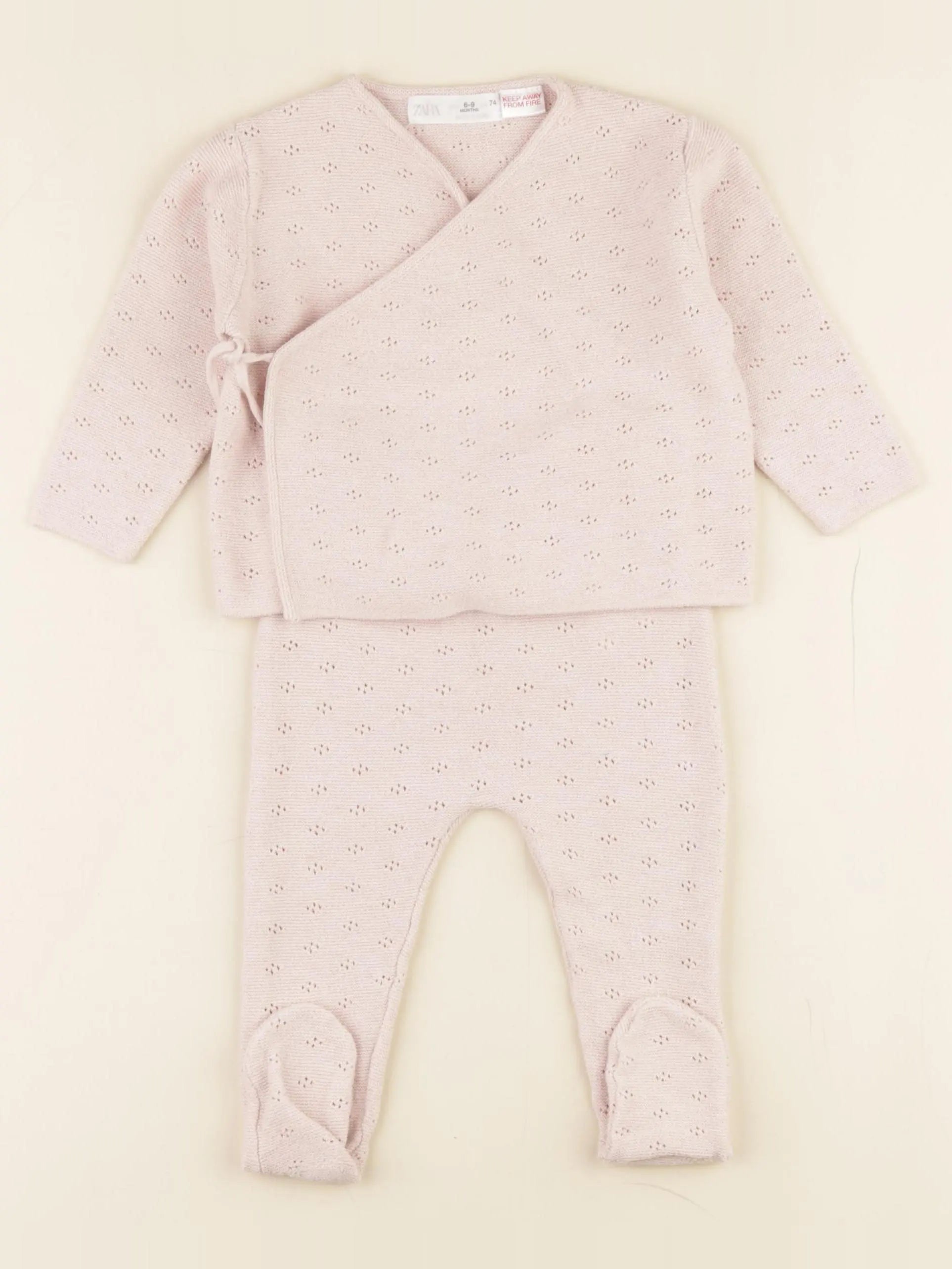 Zara - ensemble rose - 6/9 mois