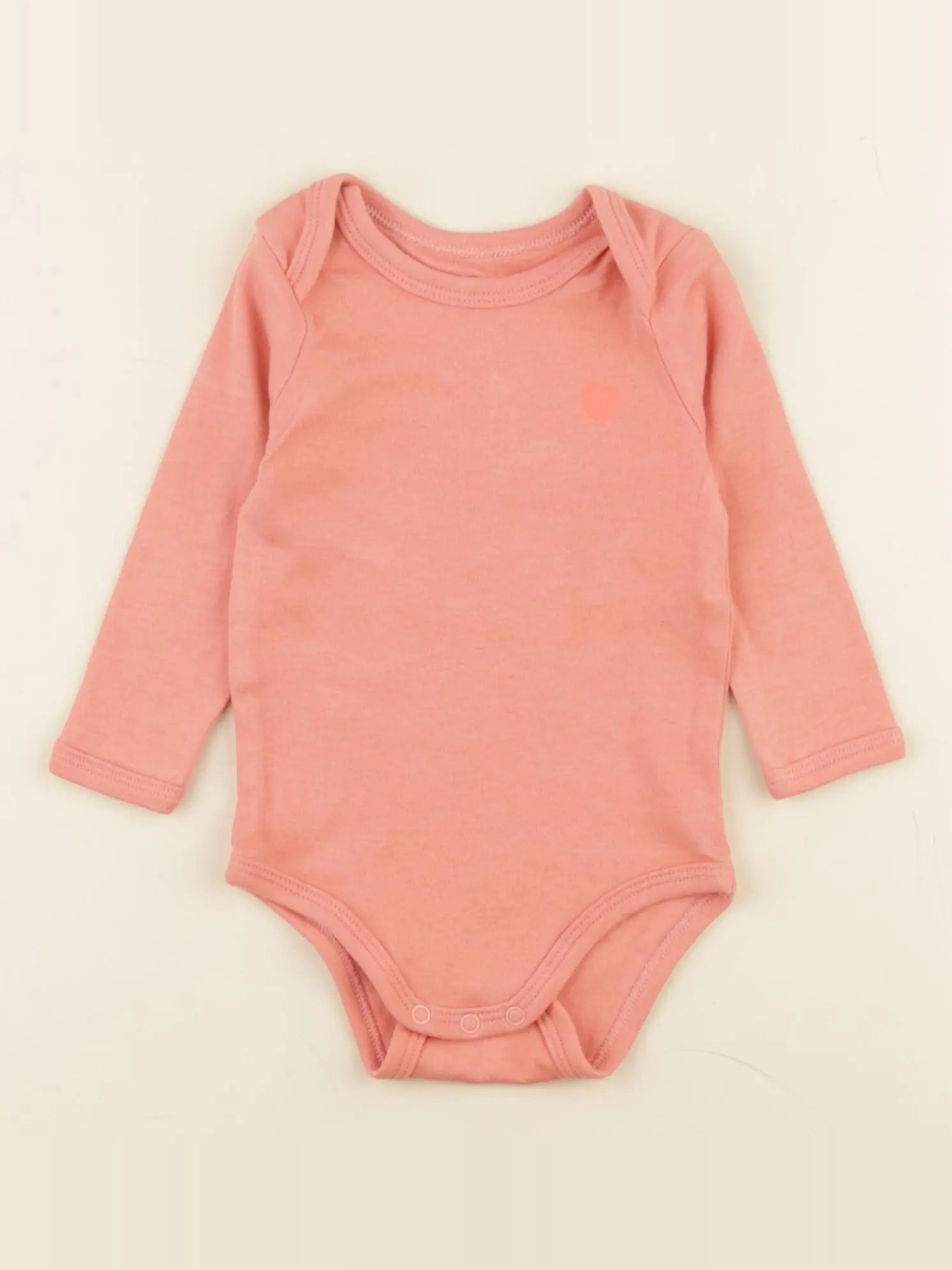 Vertbaudet - body orange - 6 mois