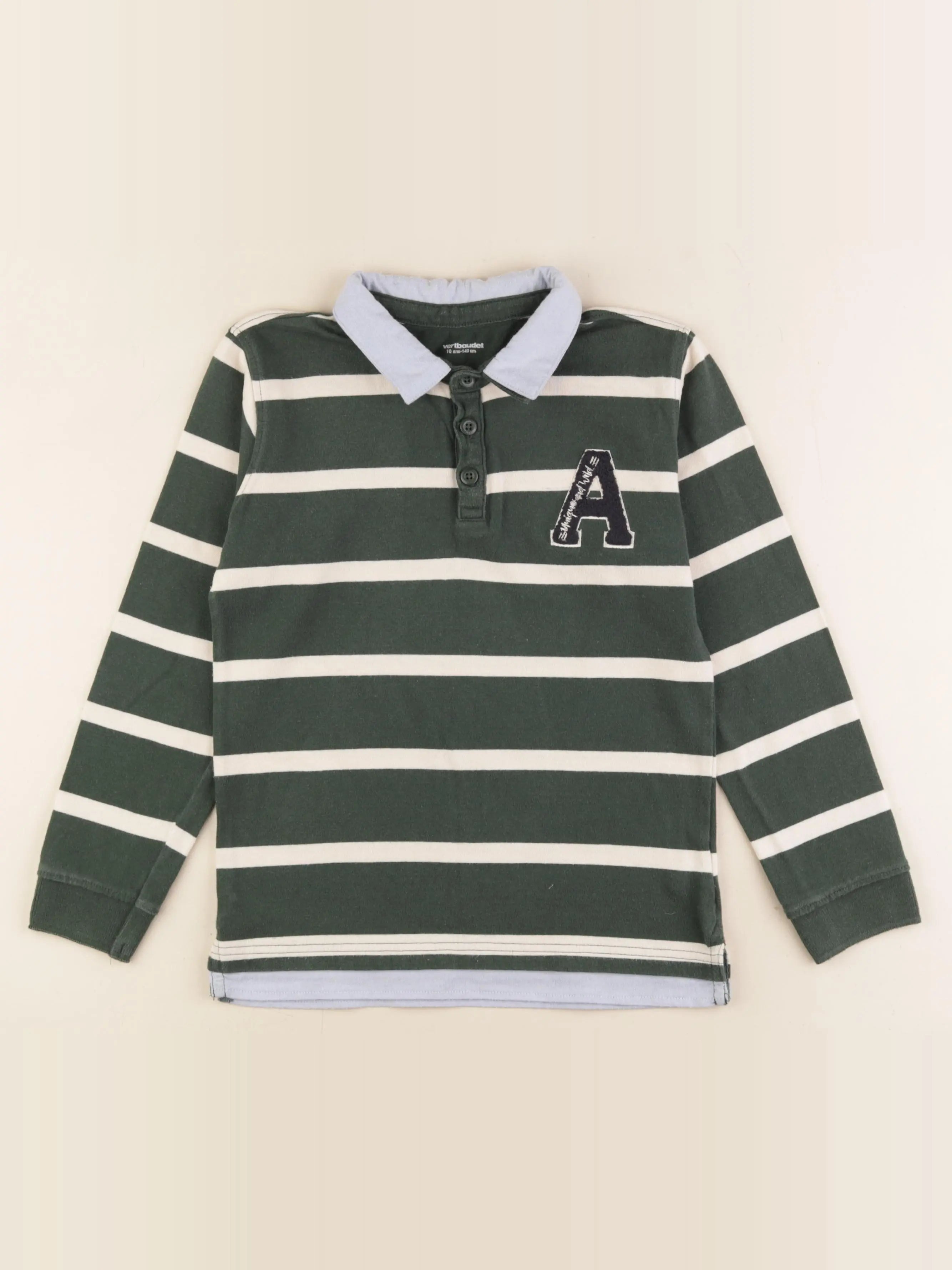 Vertbaudet - polo vert - 10 ans