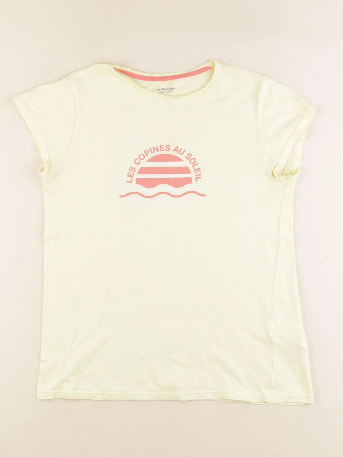Vertbaudet - tee-shirt jaune - 12 ans