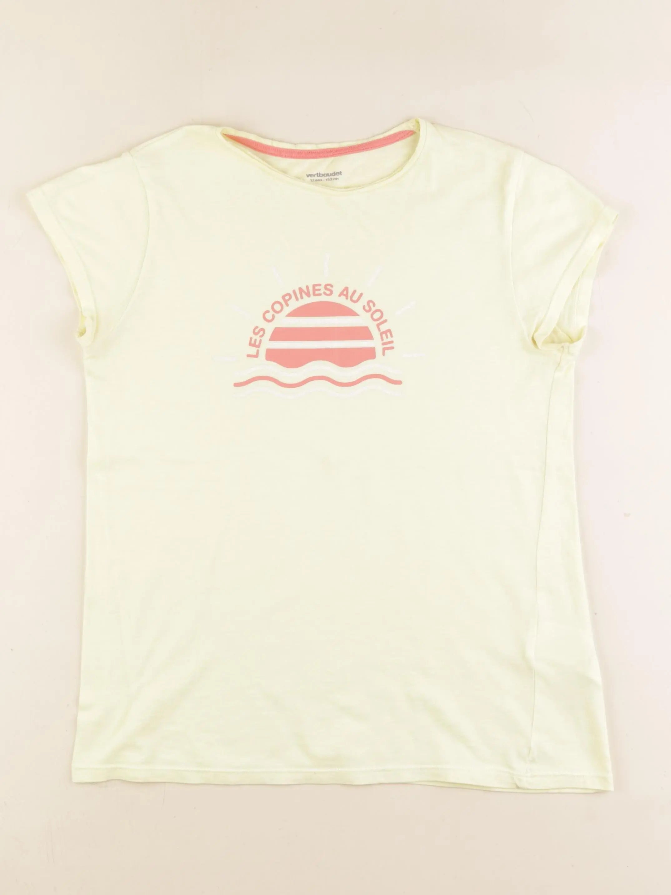 Vertbaudet - tee-shirt jaune - 12 ans