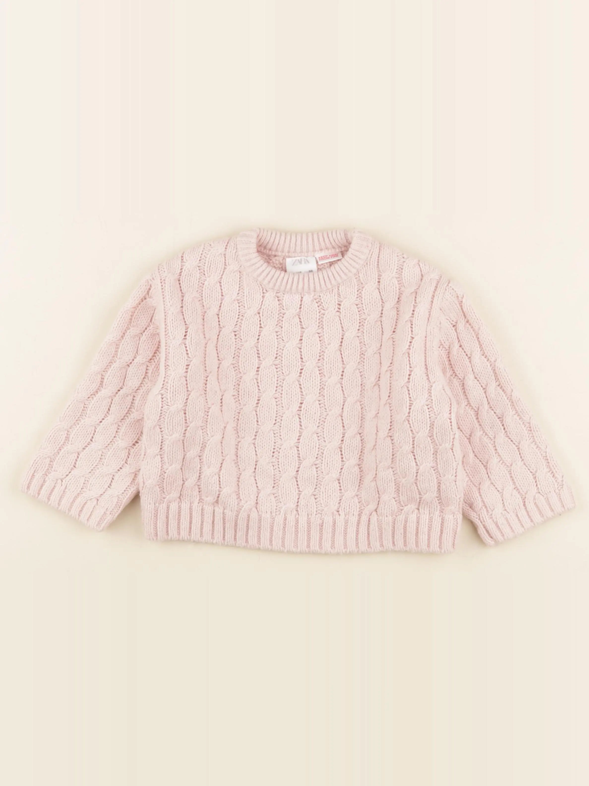 Zara - pull rose - 18 mois