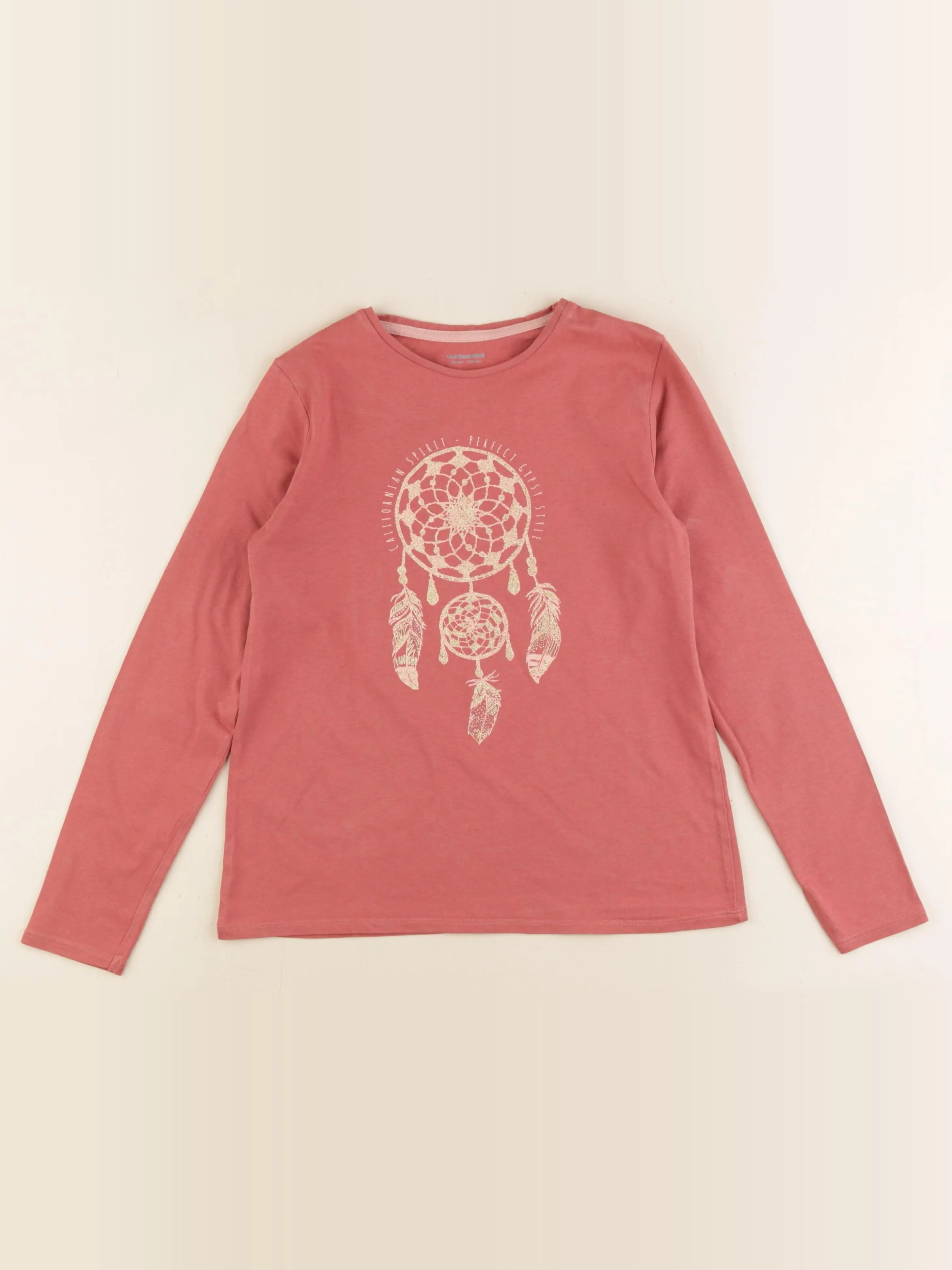 Vertbaudet - tee-shirt rose - 10 ans
