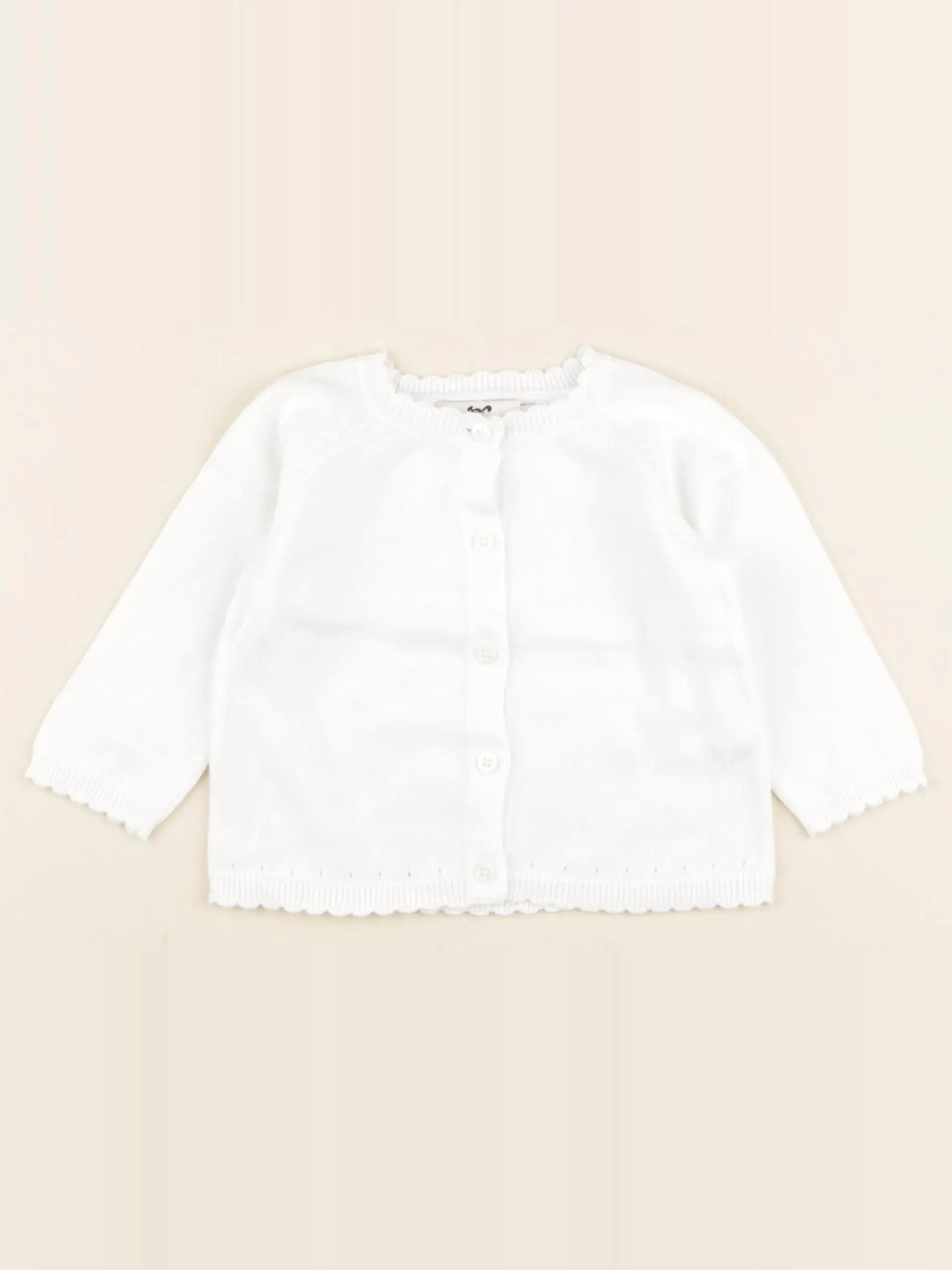 Cyrillus - gilet blanc - 9 mois