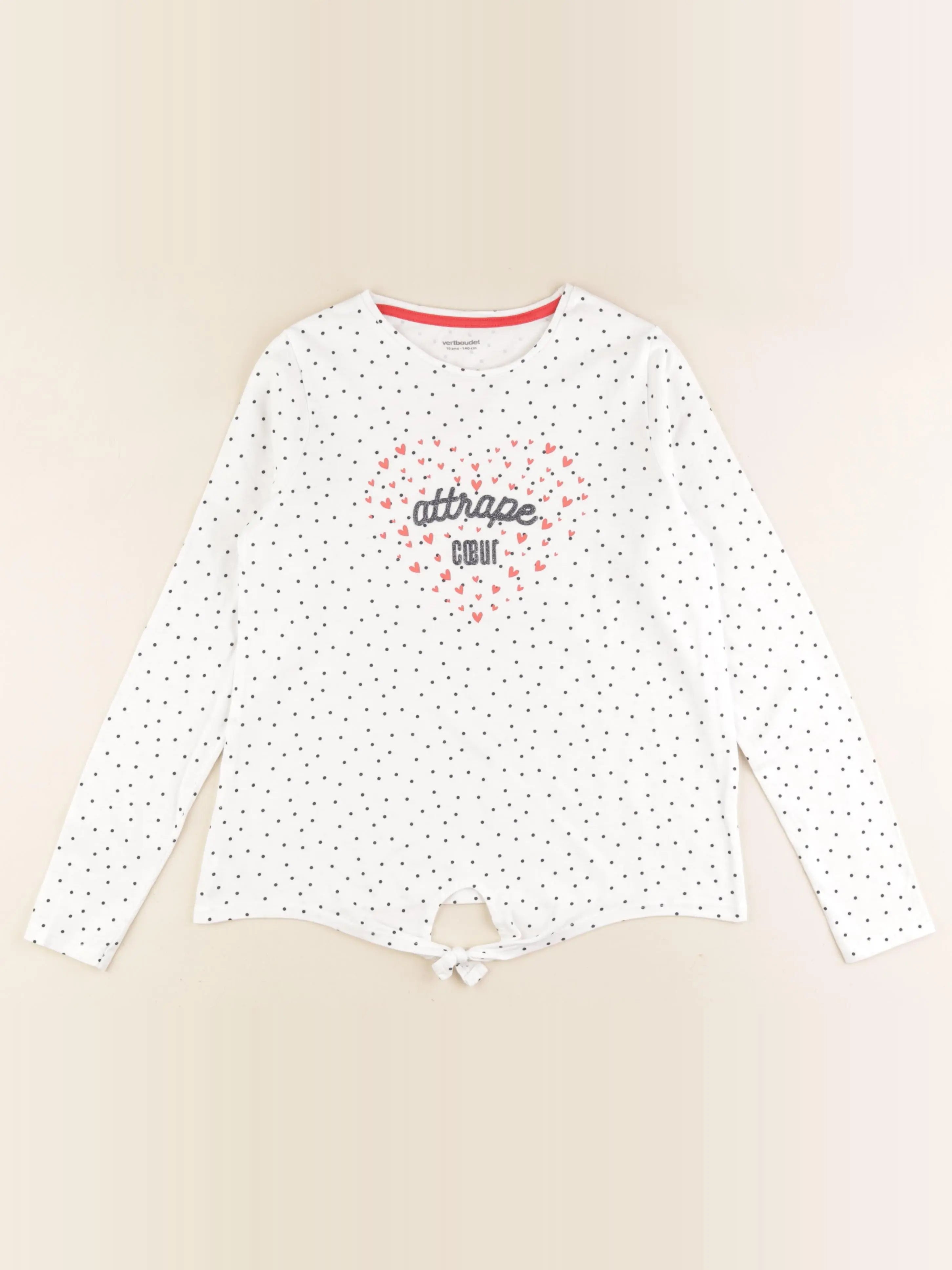 Vertbaudet - tee-shirt blanc - 10 ans