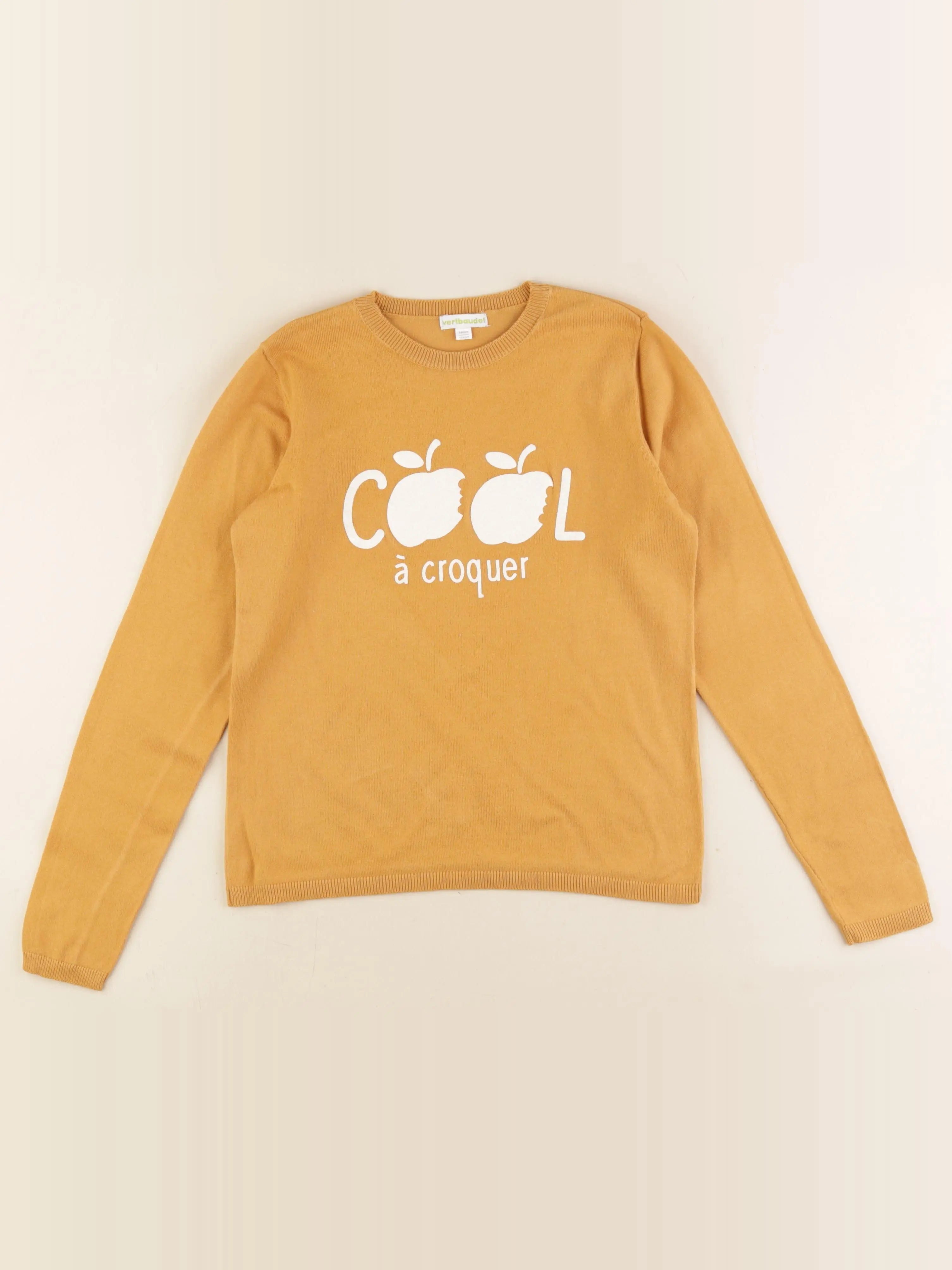 Vertbaudet - pull jaune - 10 ans