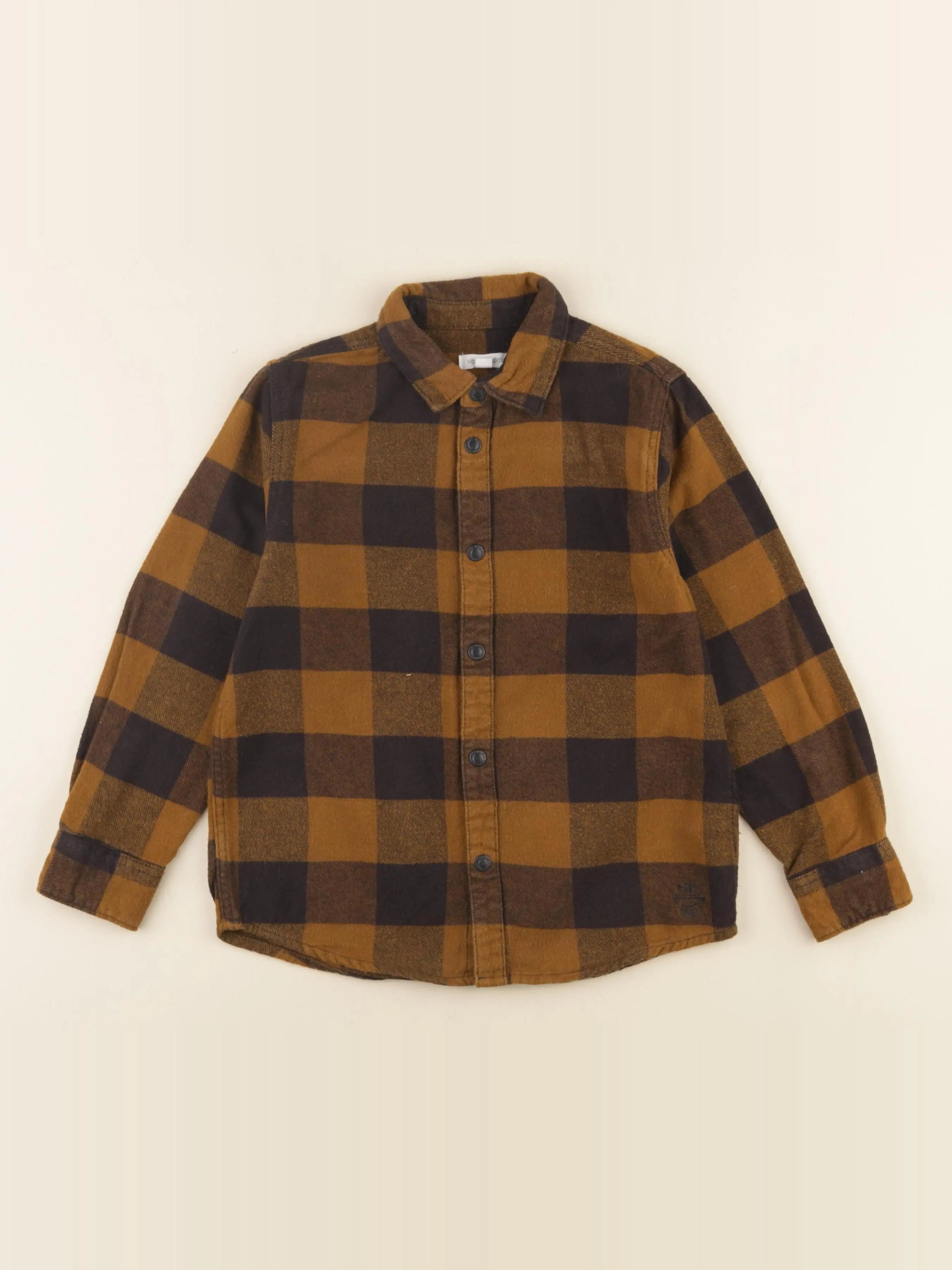 Vertbaudet - chemise marron - 8 ans