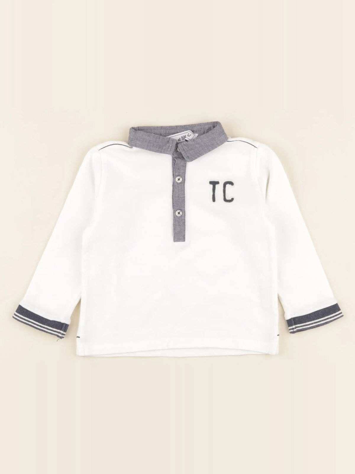 Tartine & Chocolat - polo blanc - 18 mois