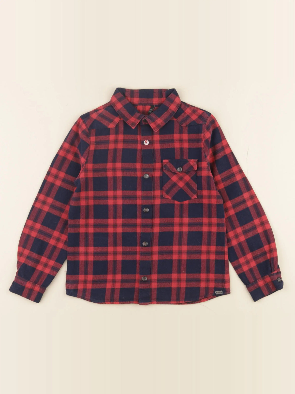 IKKS - chemise bleu, rouge - 6 ans