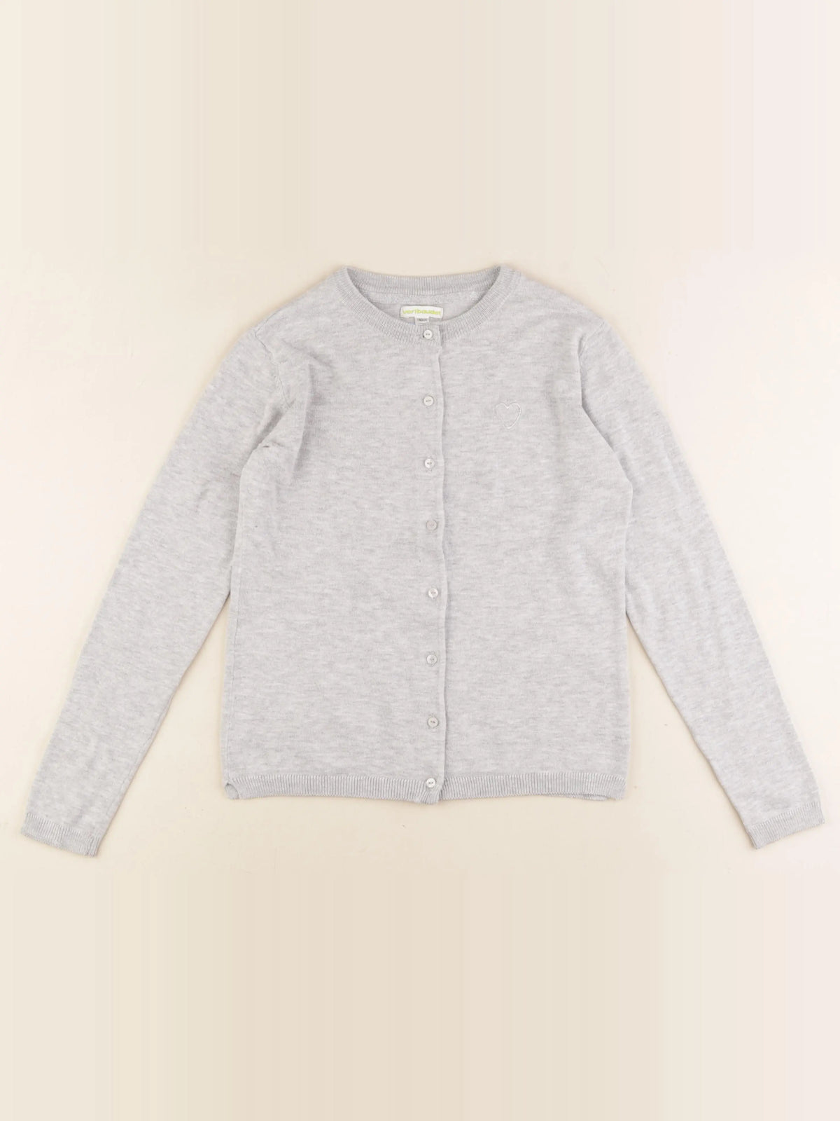 Vertbaudet - gilet gris - 10 ans