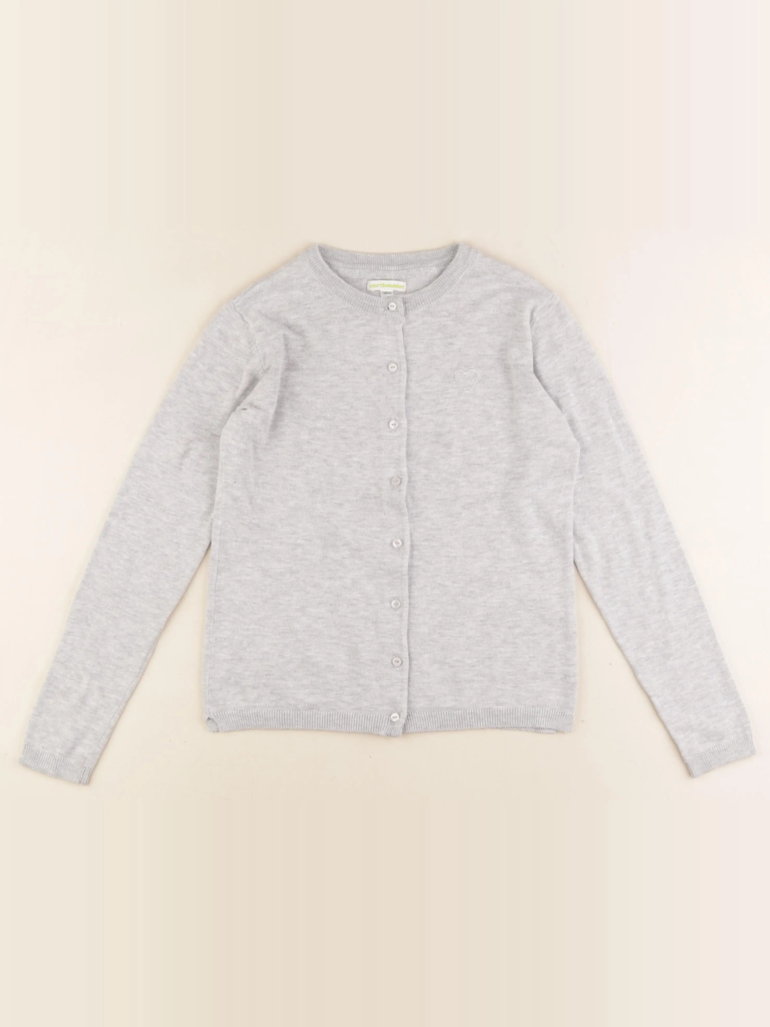 Vertbaudet - gilet gris - 10 ans