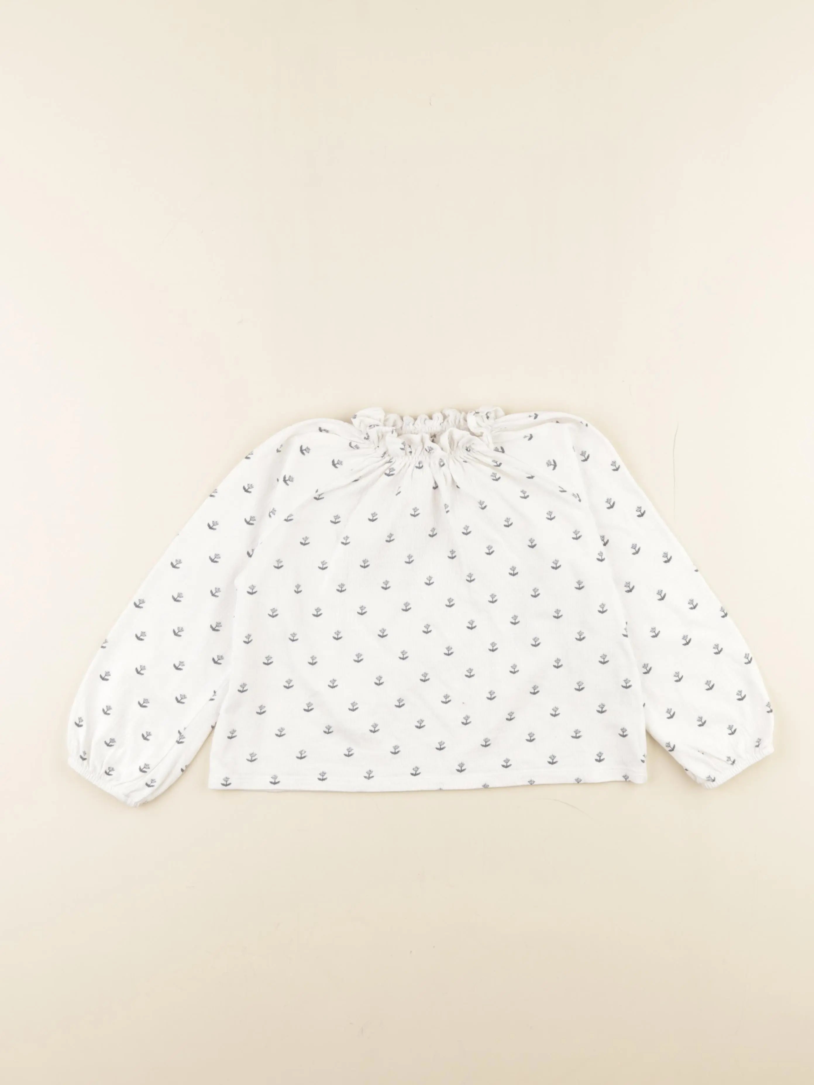 Vertbaudet - tee-shirt blanc, bleu - 4 ans