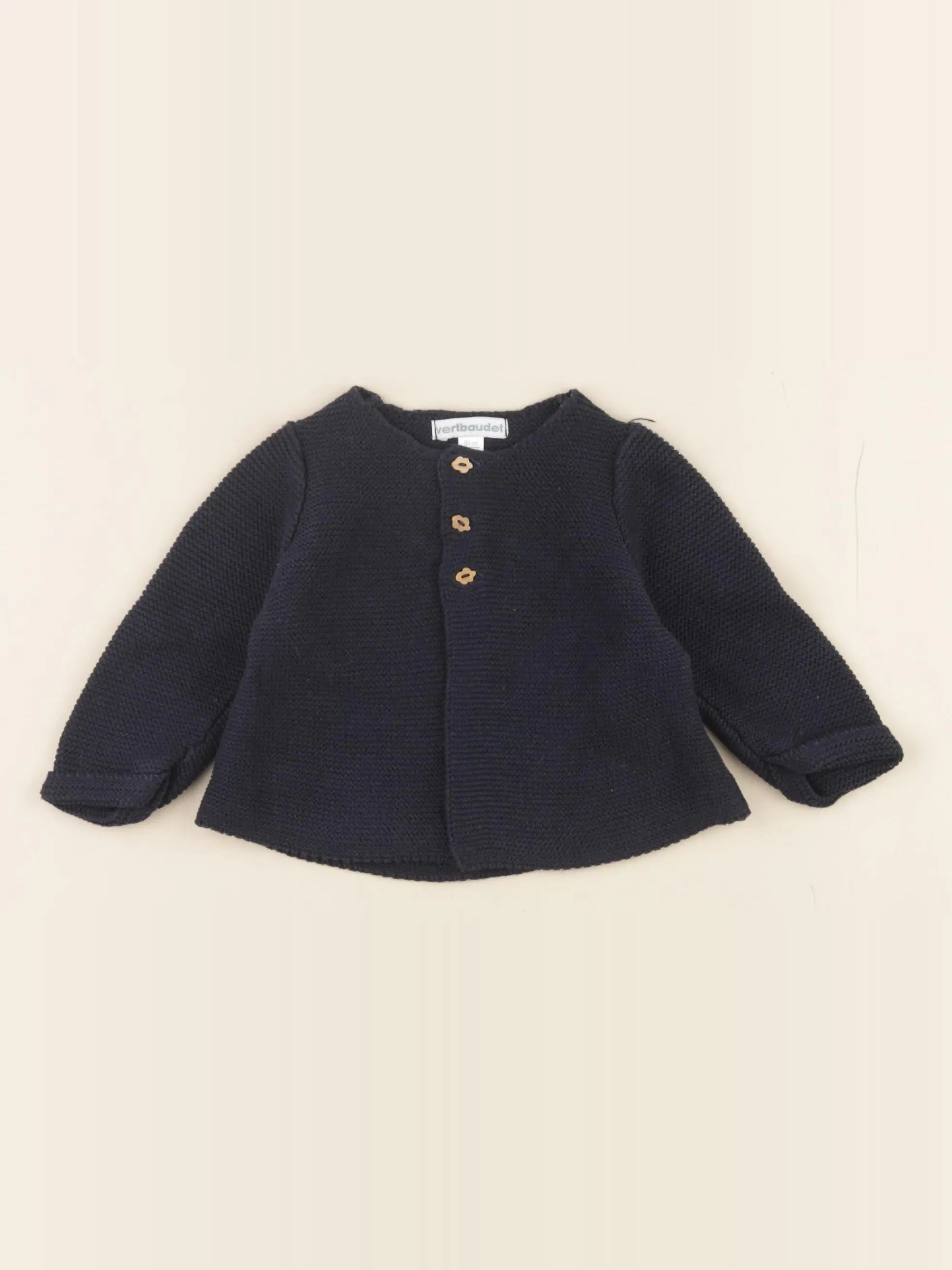 Vertbaudet - gilet bleu - 3 mois