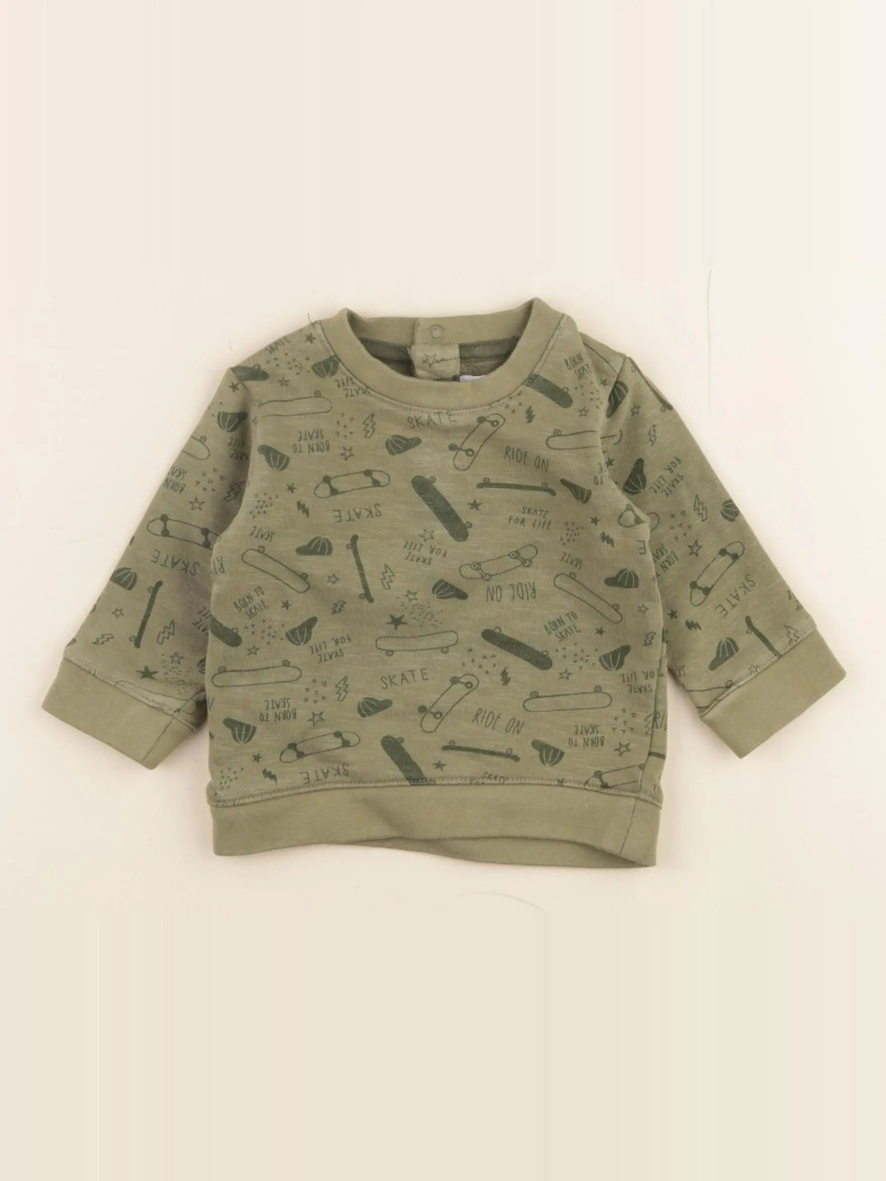 Vertbaudet - sweat vert - 3 mois