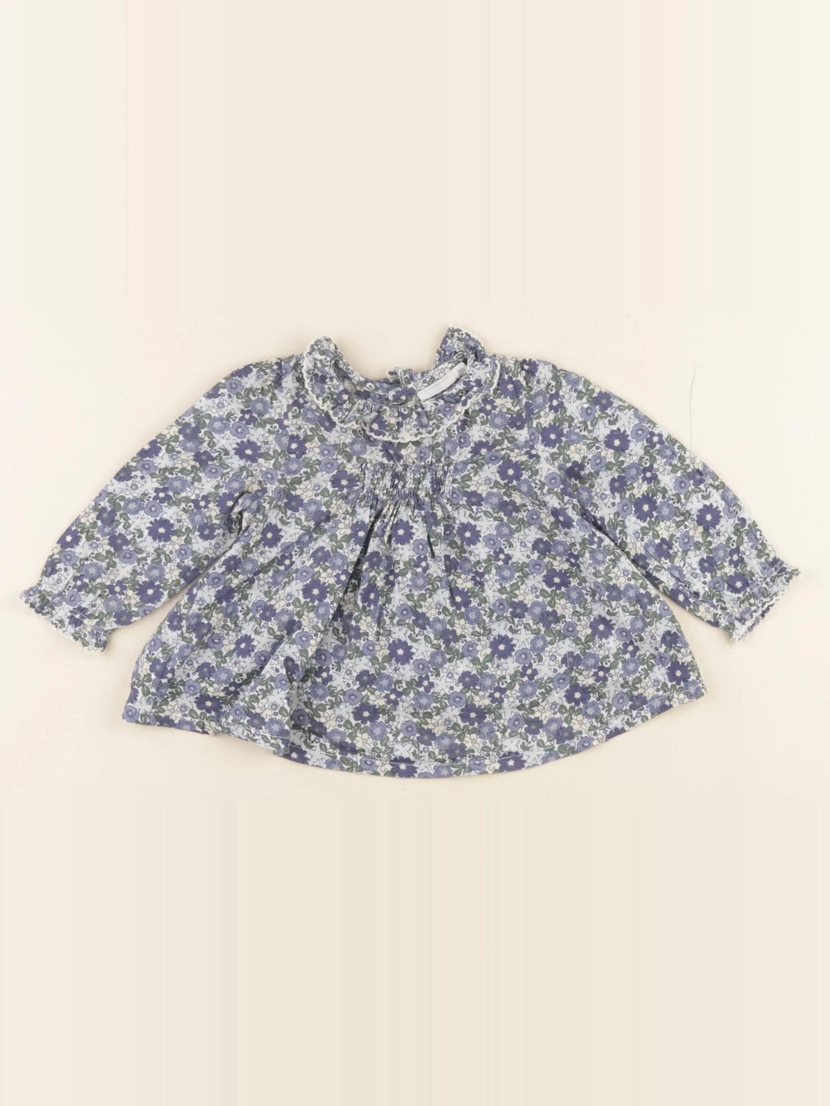 Boutchou - blouse bleu - 9 mois
