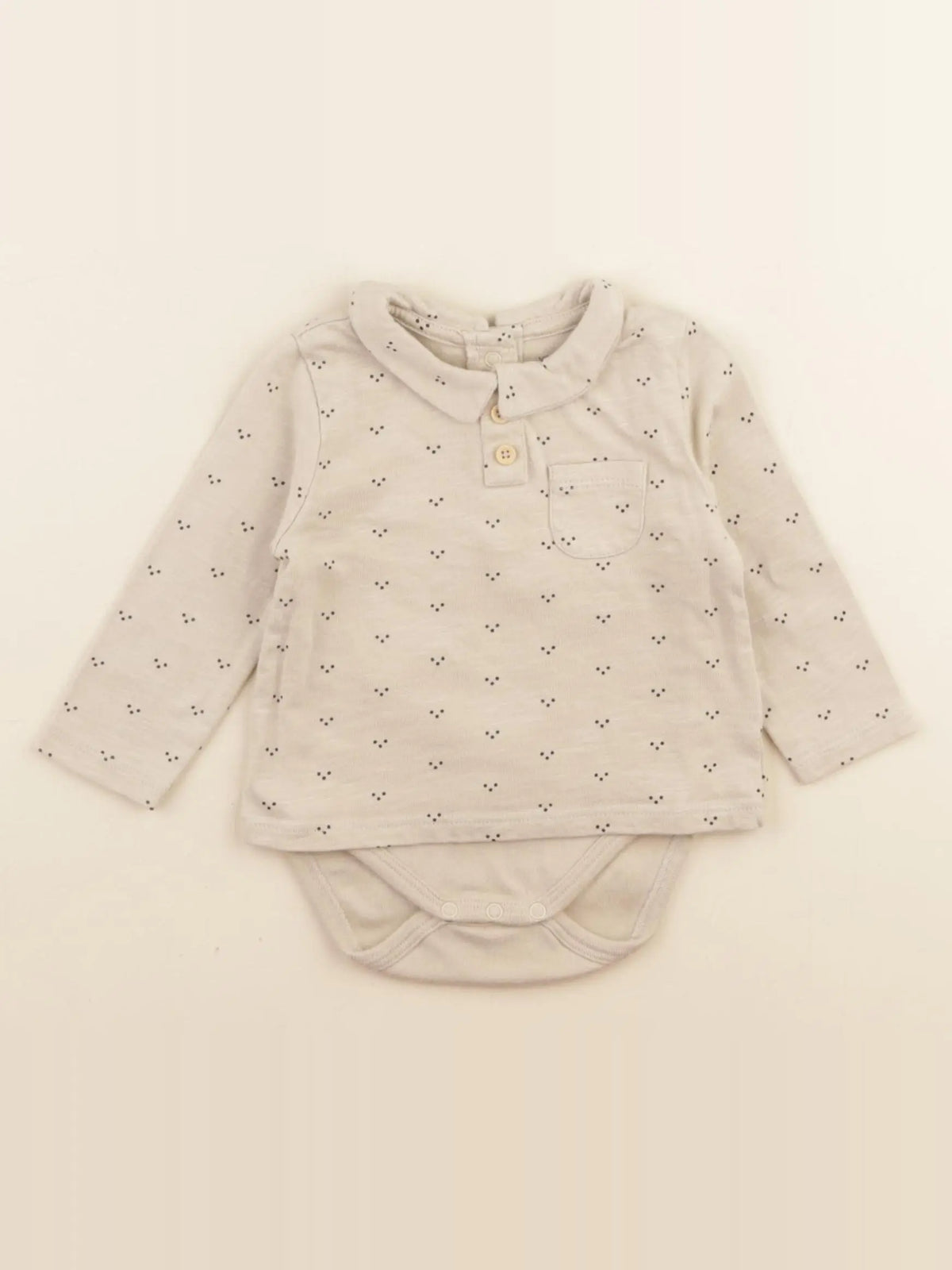 Vertbaudet - body tee-shirt beige - 3 mois