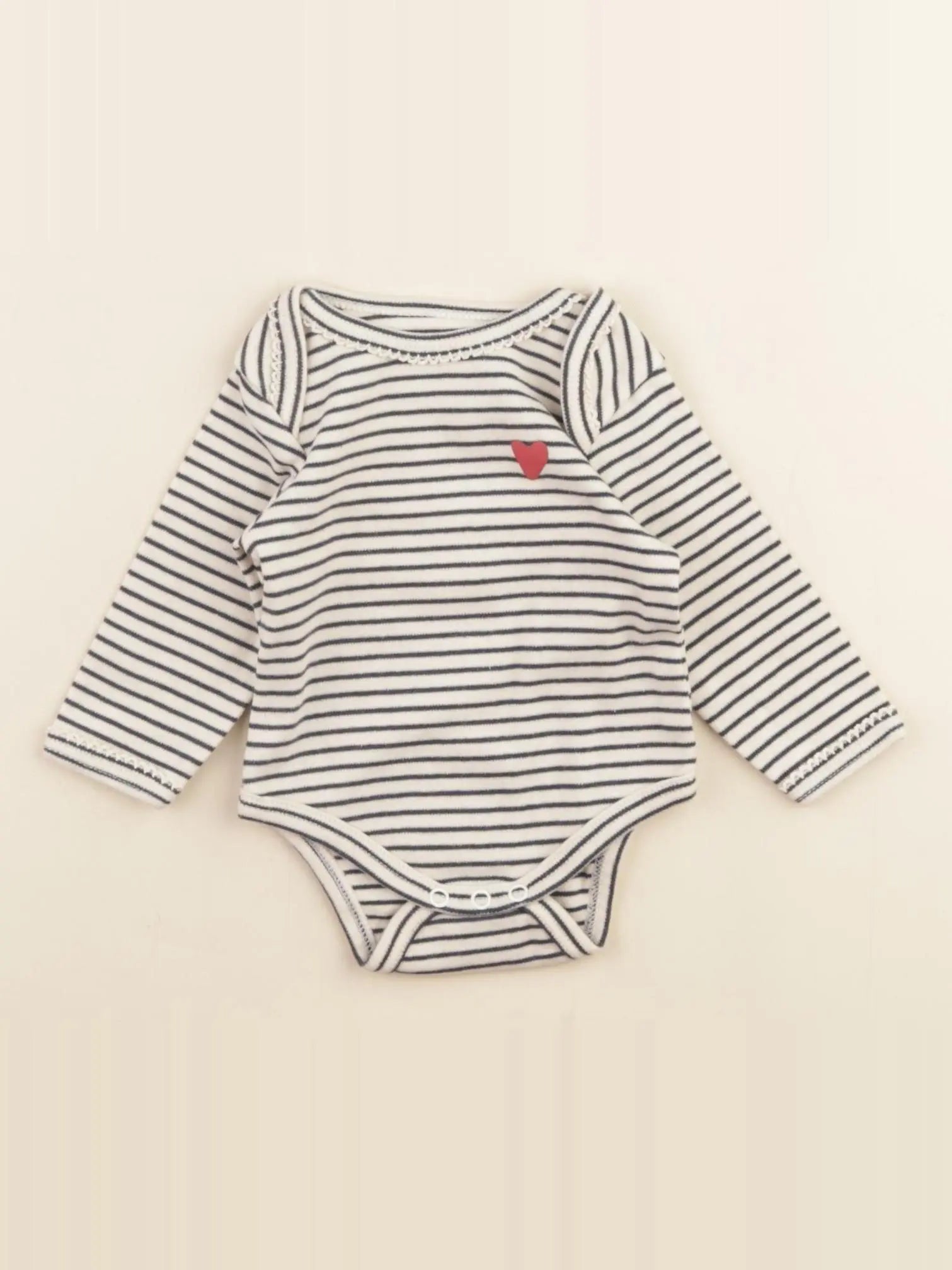 Vertbaudet - body bleu, beige - 3 mois